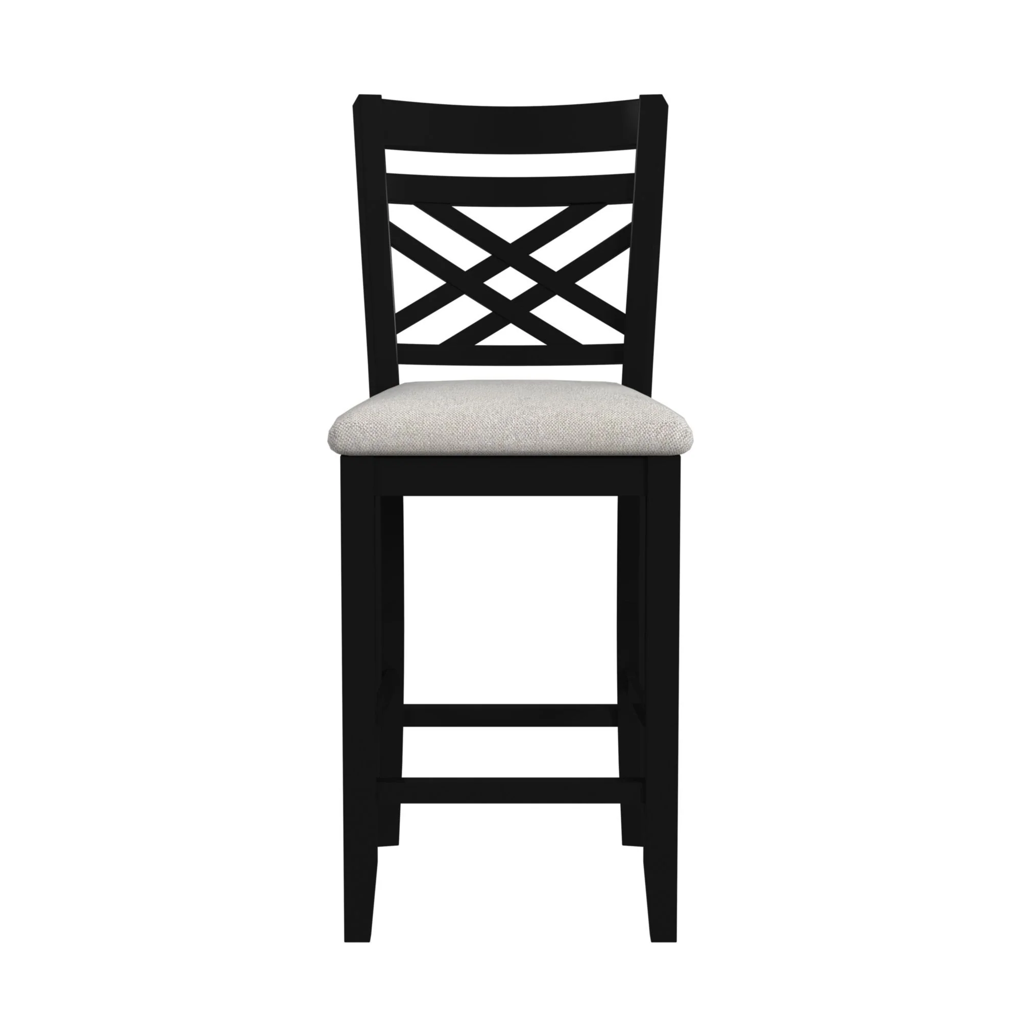 Brooks - 5 Piece Counter Set With Table And 4 Upholstered Seat & Wood Back Chairs - Medium Brown & Black - Image 5