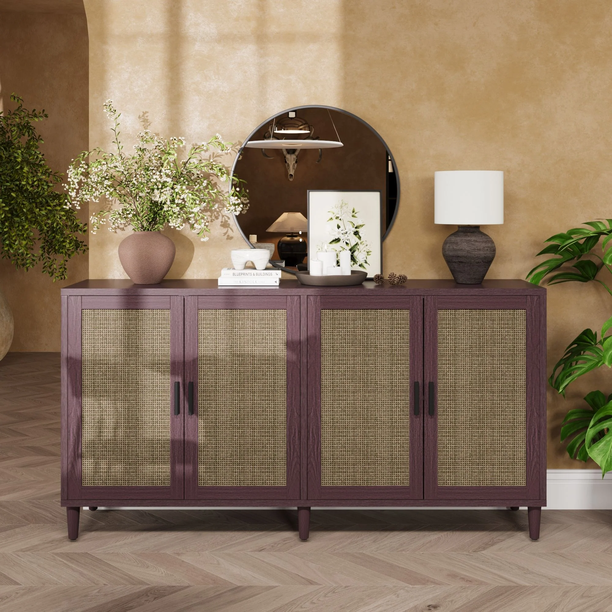 Buffet Cabinet With Adjustable Shelves For Kitchen - Image 17