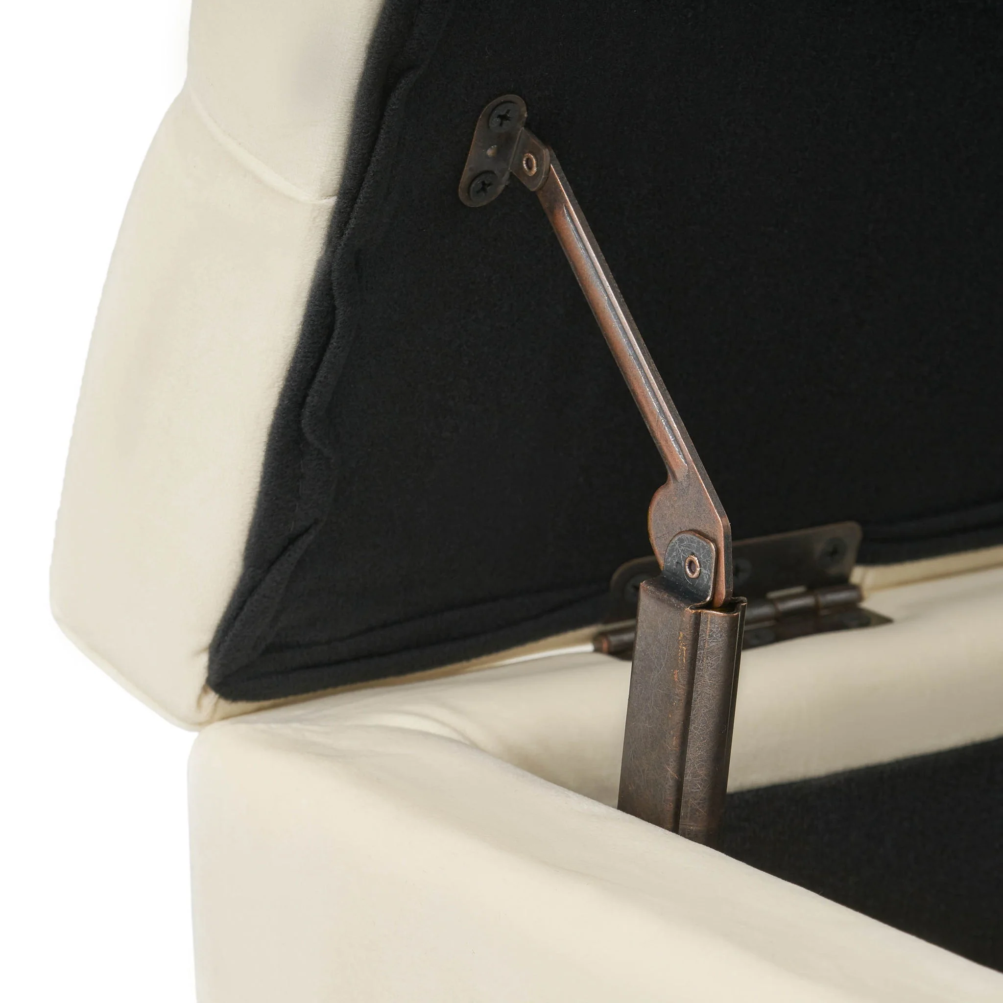 Button Tufted Diamond Stitch Storage Ottoman - Beige - Image 4