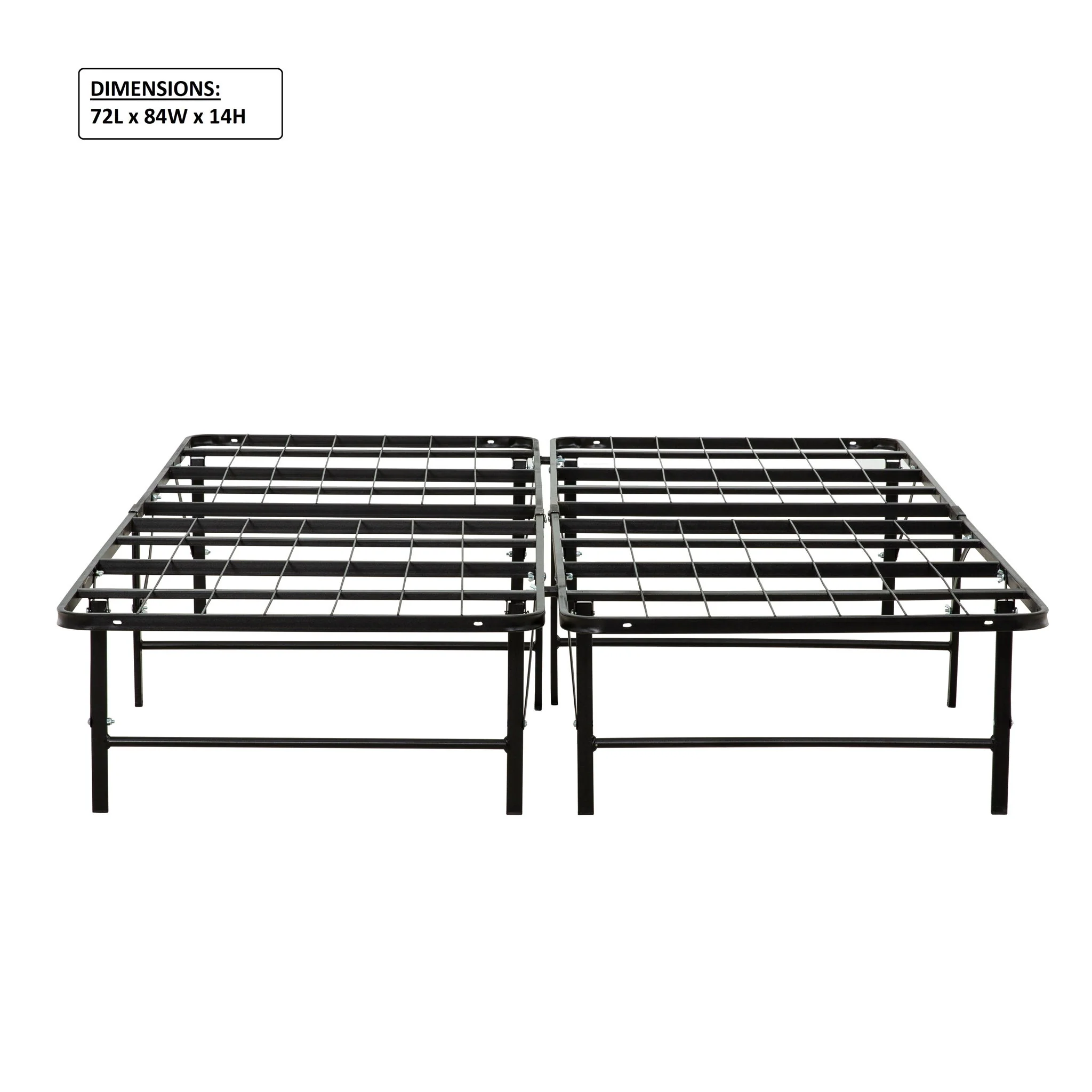 California King Size Bed Base, Mattress Foundation Bed Frame, Bedroom Furniture - Black - Image 7