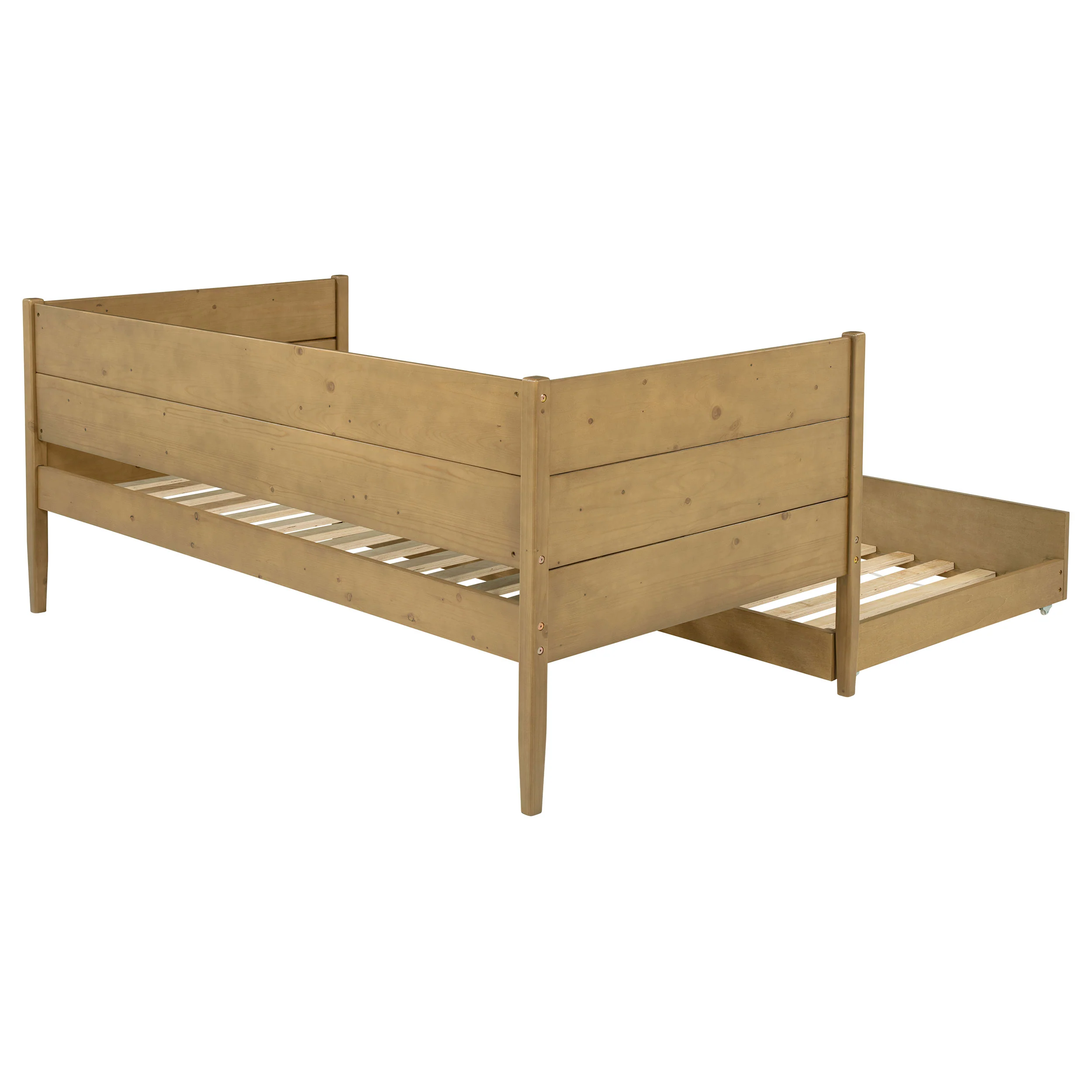 Calinda Wood Twin Daybed With Trundle Natural - Image 11