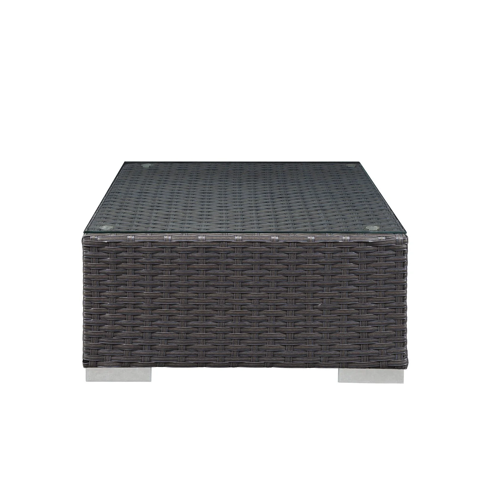 Canvas Outdoor Patio Wicker Ottoman - Comfortable Weather-Resistant Patio Footstool - Image 10