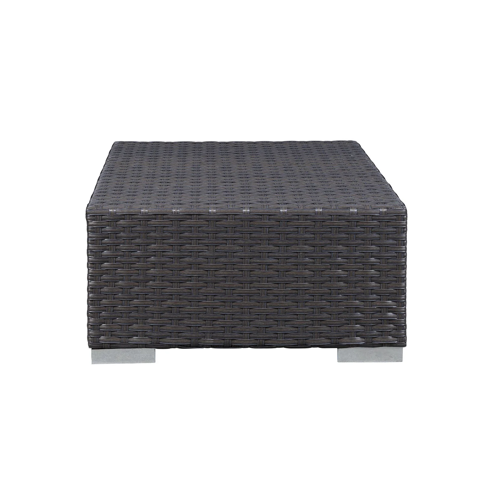 Canvas Outdoor Patio Wicker Ottoman - Comfortable Weather-Resistant Patio Footstool - Image 11