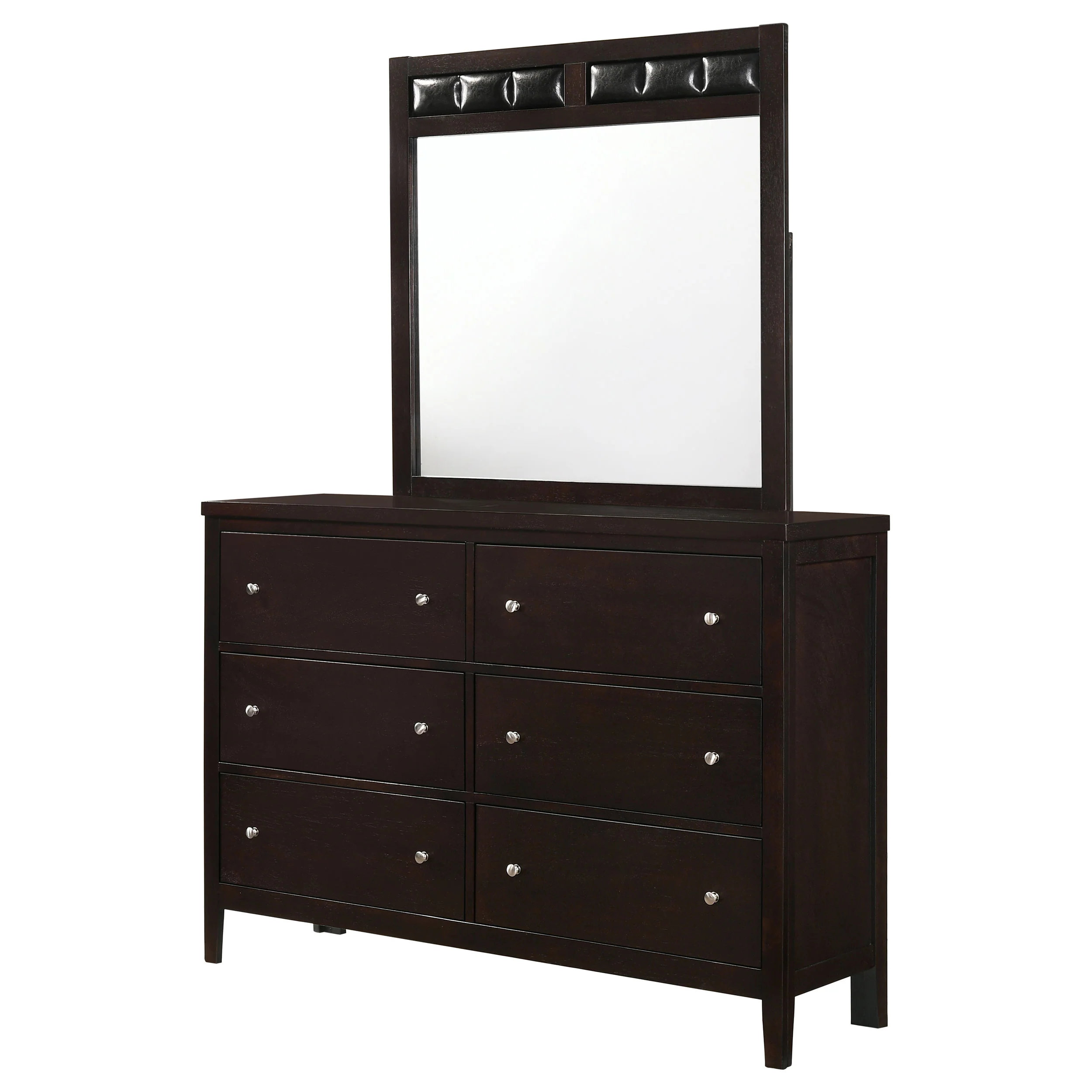 Carlton 6-Drawer Dresser with Mirror, Cappuccino - Image 3
