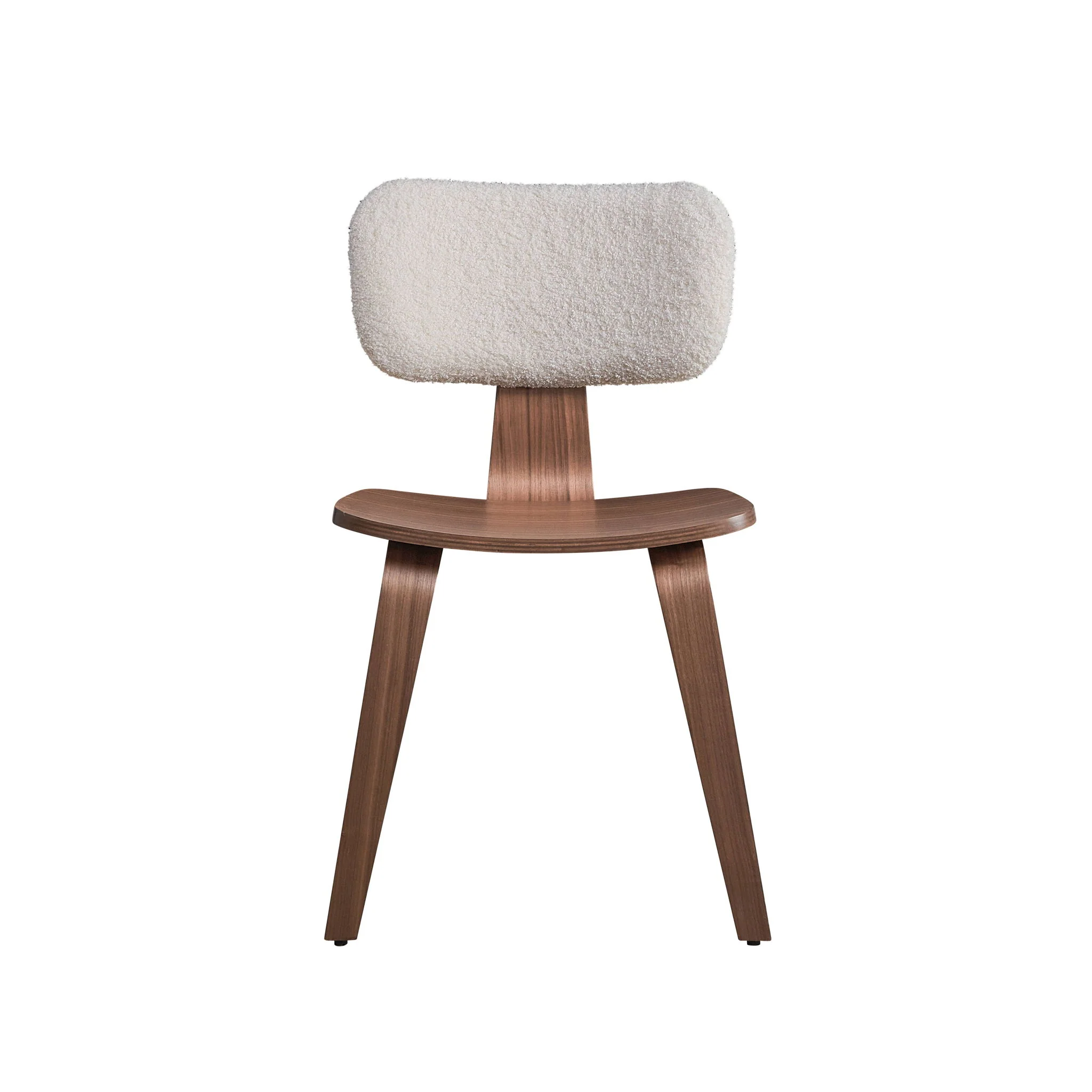 Casson - Boucle 7 Walnut Side Chair (Set of 2) - White / Walnut - Image 4