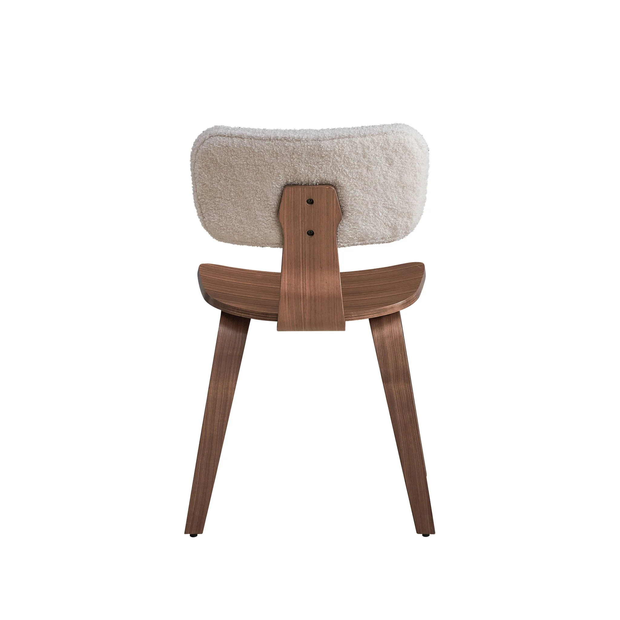 Casson - Boucle 7 Walnut Side Chair (Set of 2) - White / Walnut - Image 5