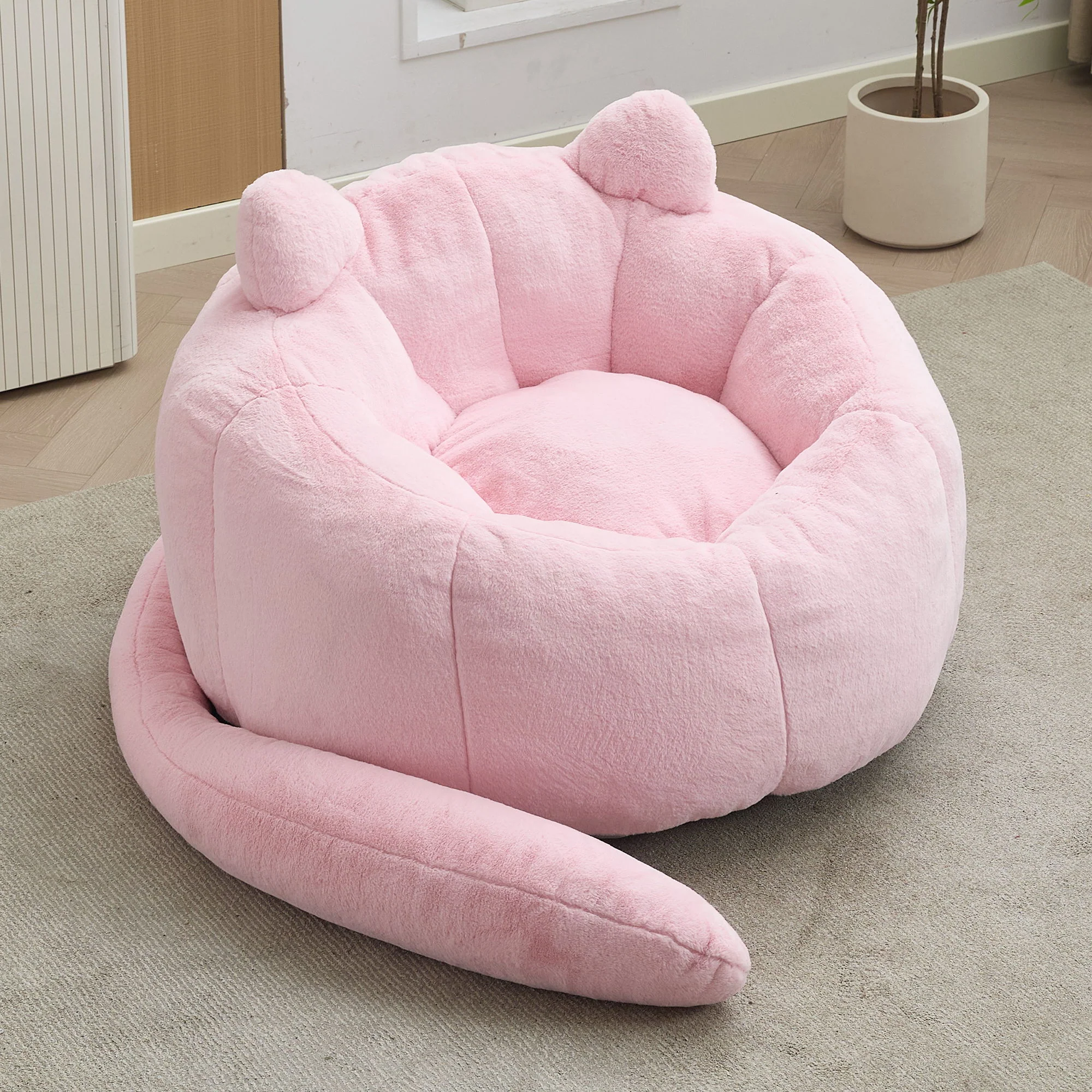 Cat Shaped Bean Bag Sofa With Long Tail - Image 10