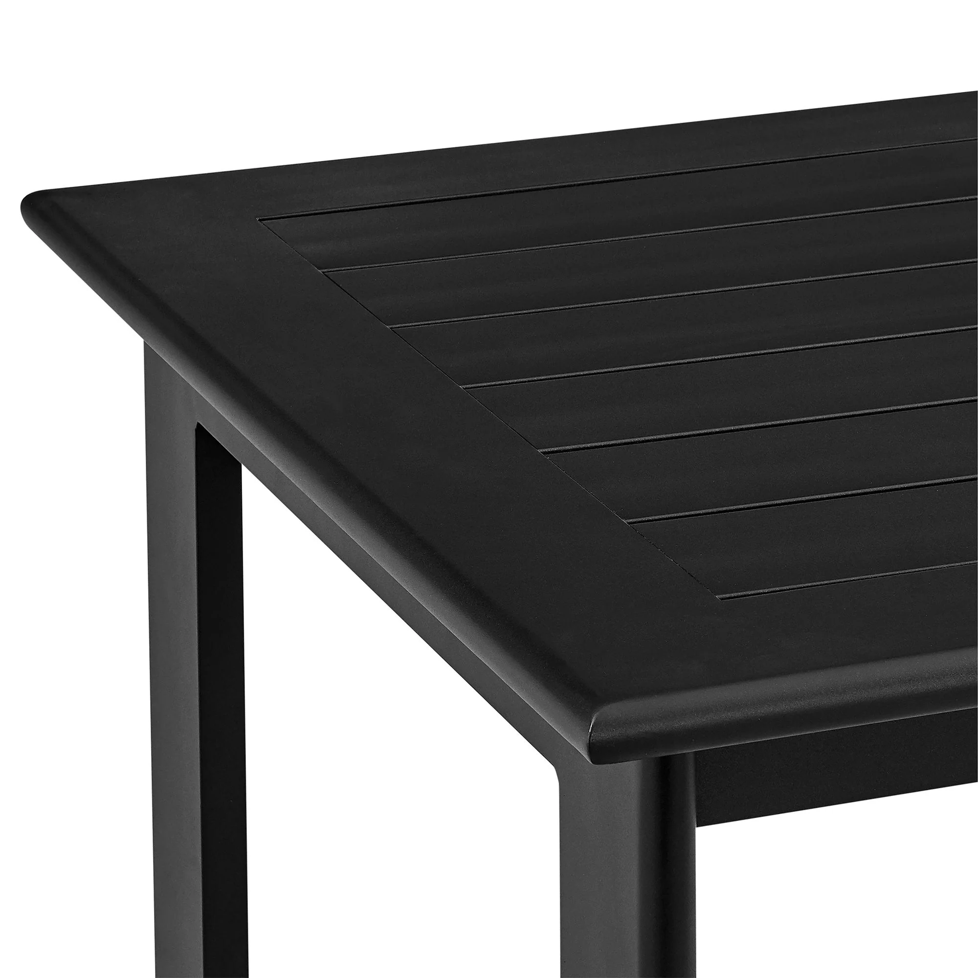 Cayman - 5 Piece Bar Outdoor Patio Table Set - Aluminum With Gray Cushions - Image 3