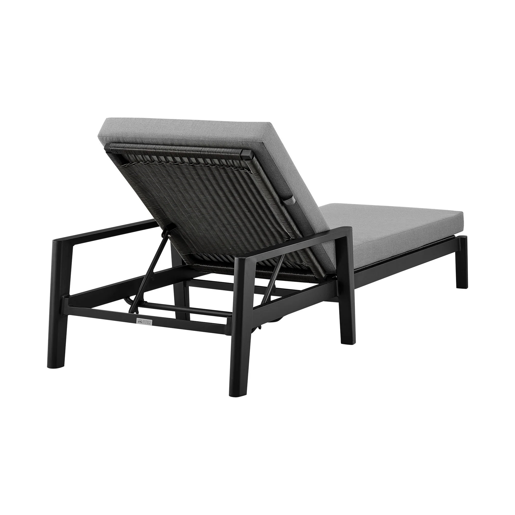 Cayman - Outdoor Patio Adjustable Chaise Lounge Chair With Cushions - Gray - Image 7
