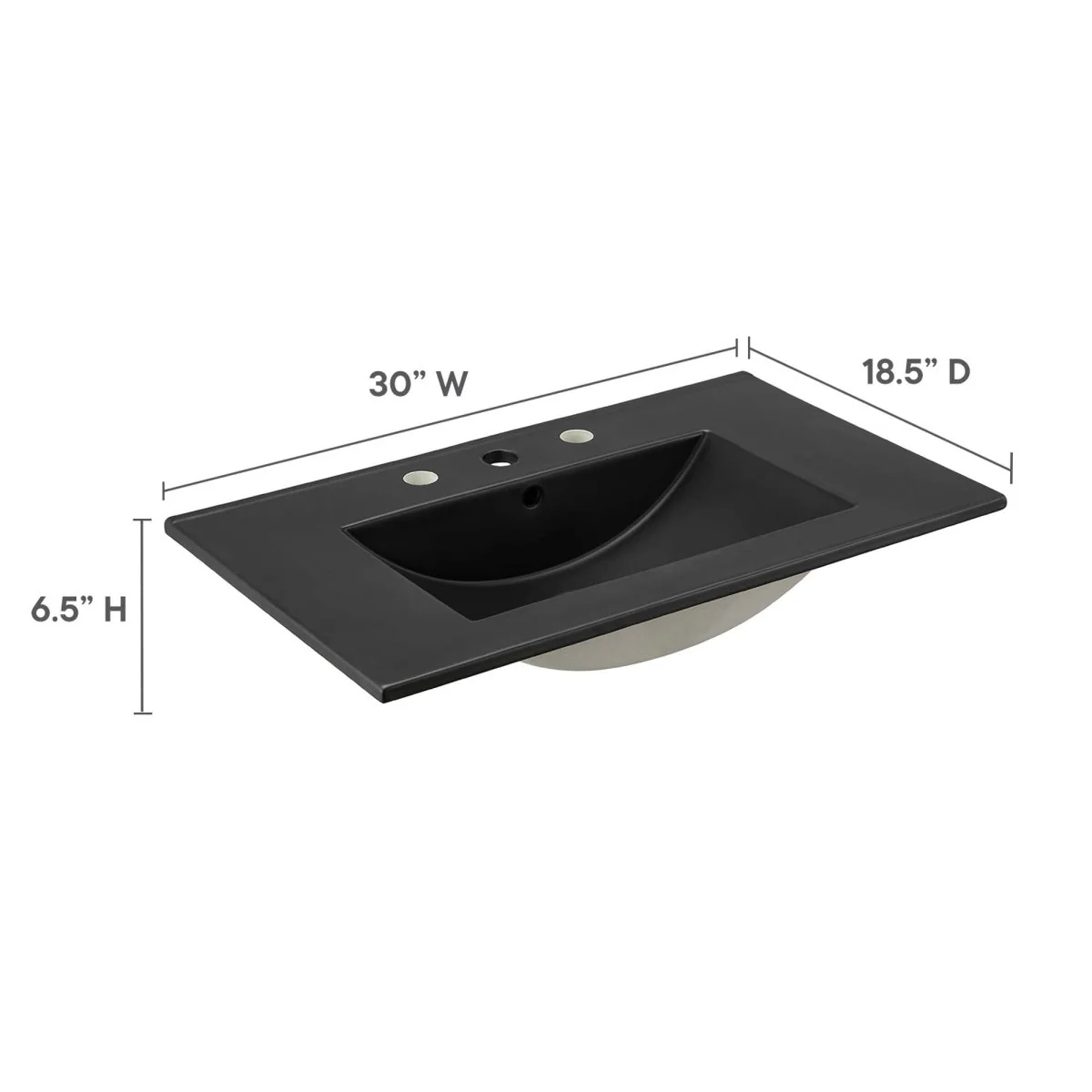 Ceramic Bathroom Sink – Rectangular Basin with Countertop, Available Single or Double - Image 22
