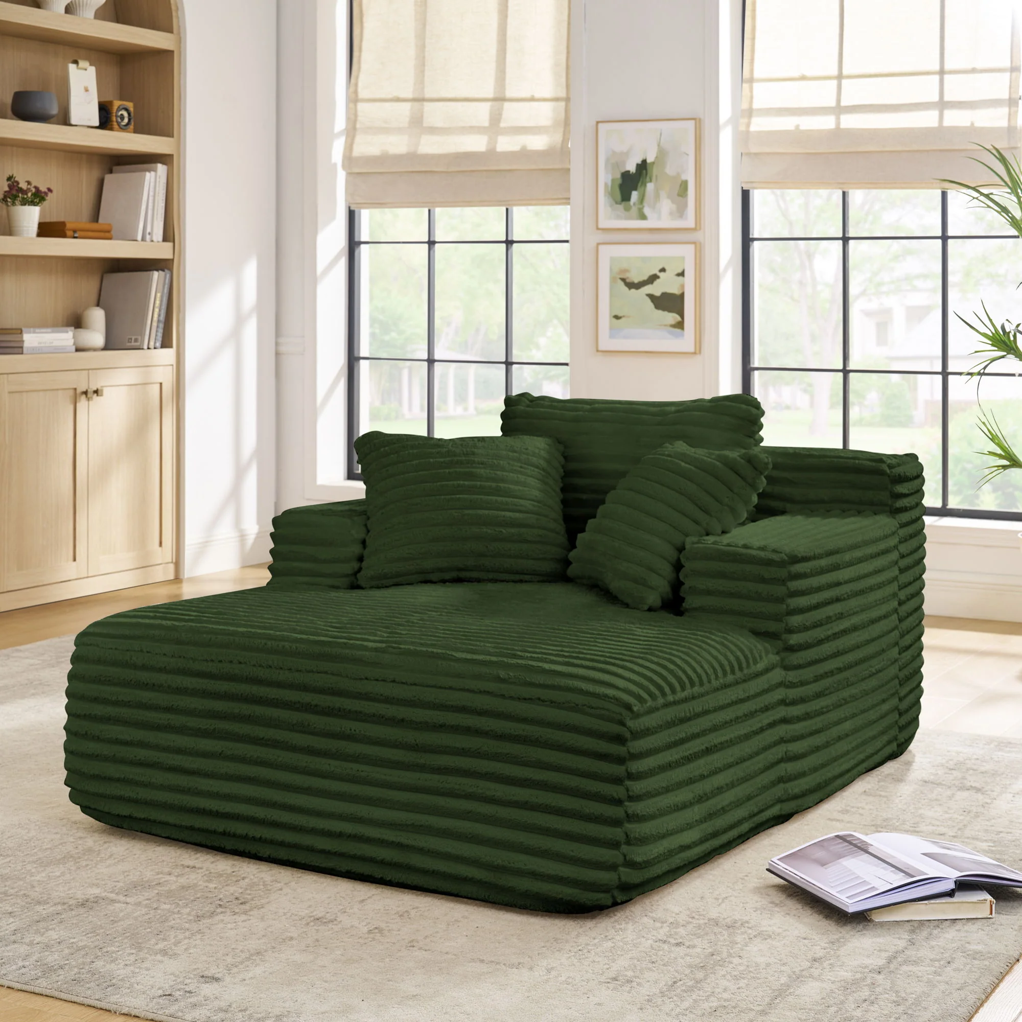 Chaise Lounge Sofa Bed With Deep Seat For Living Room - Image 3