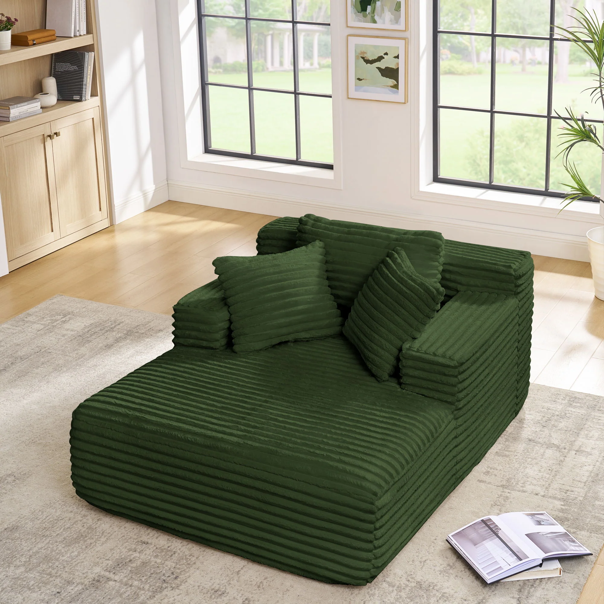 Chaise Lounge Sofa Bed With Deep Seat For Living Room - Image 7