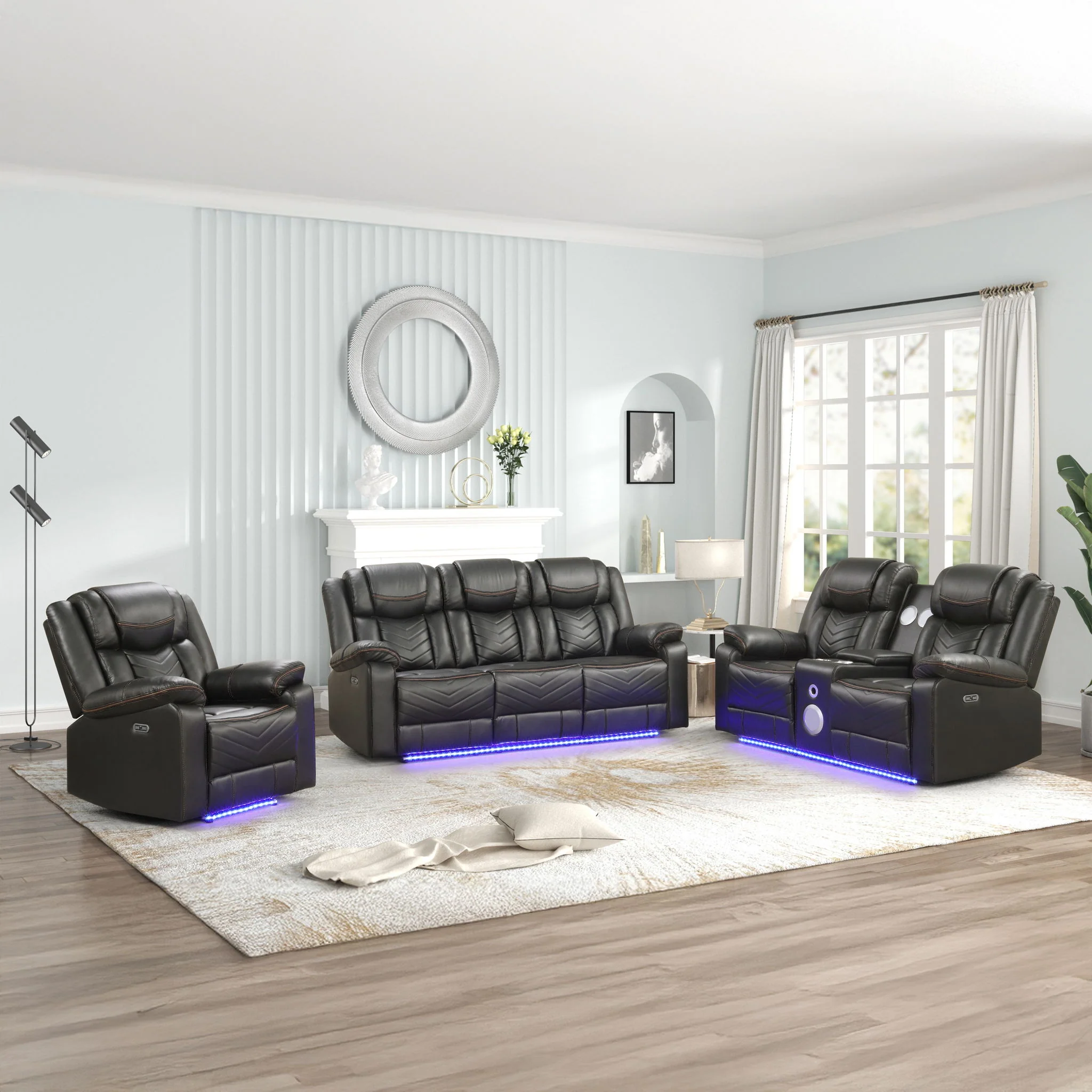 Challenger - LED Power Recliner Set - Image 37