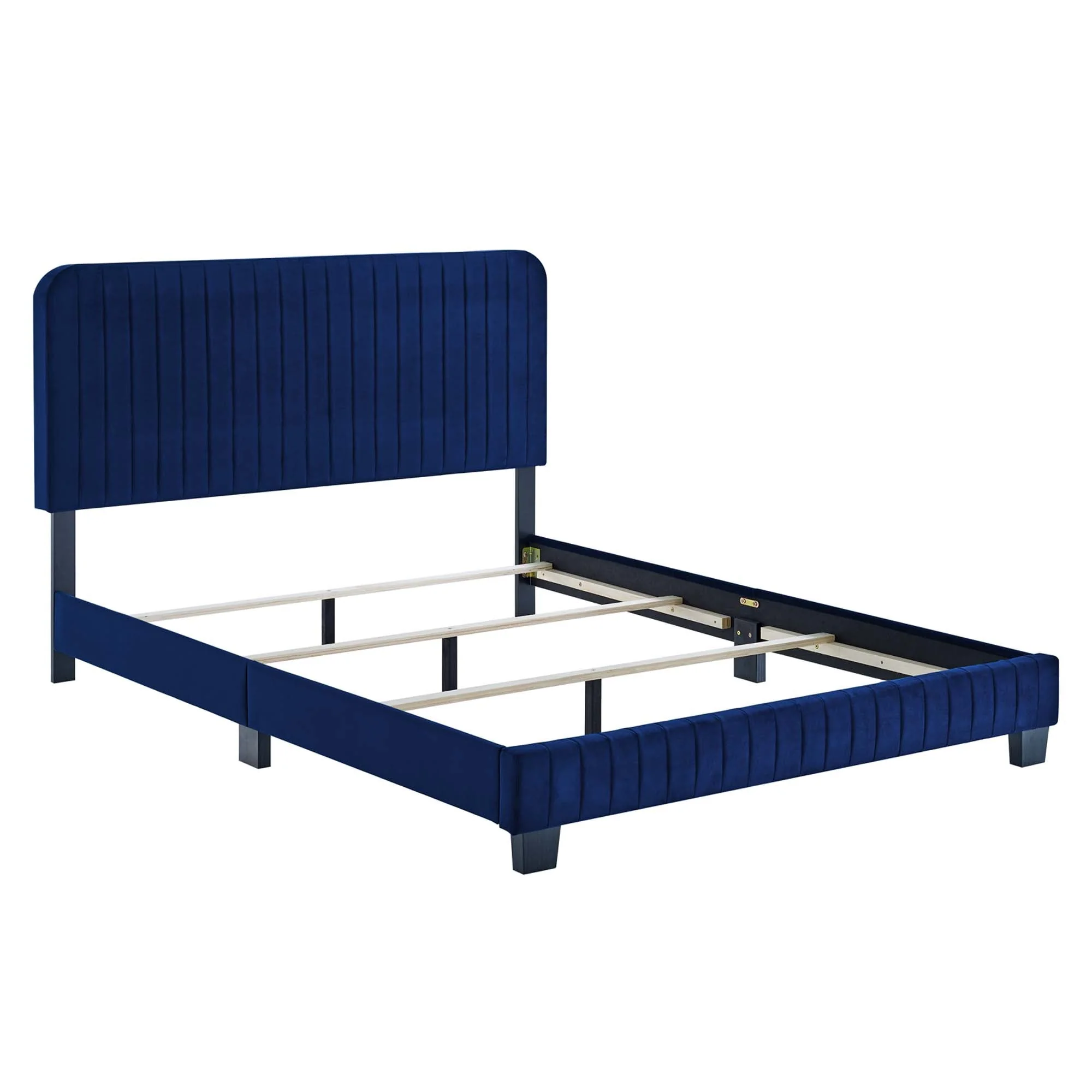 Channel Tufted Performance Velvet Bed - Image 12