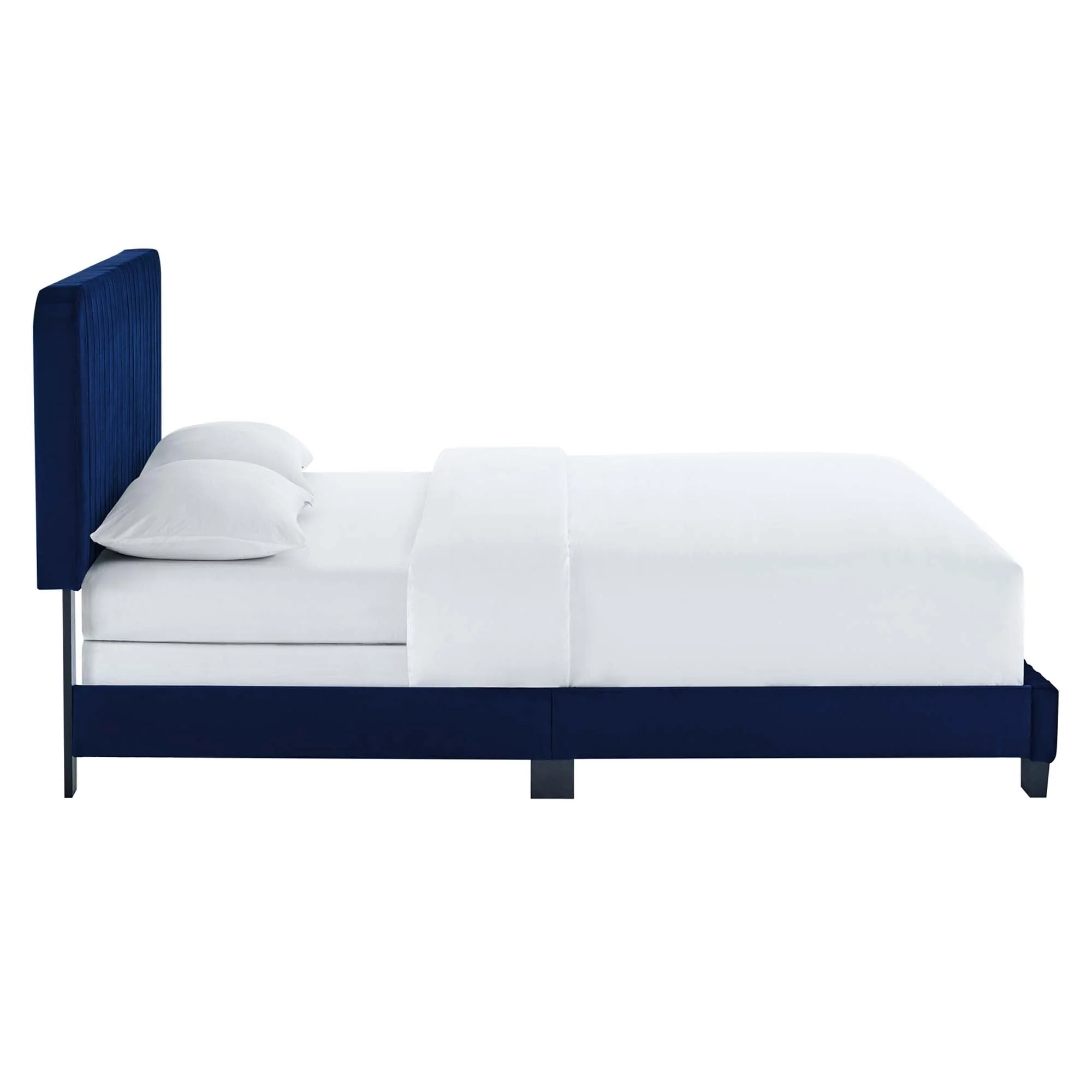 Channel Tufted Performance Velvet Bed - Image 13