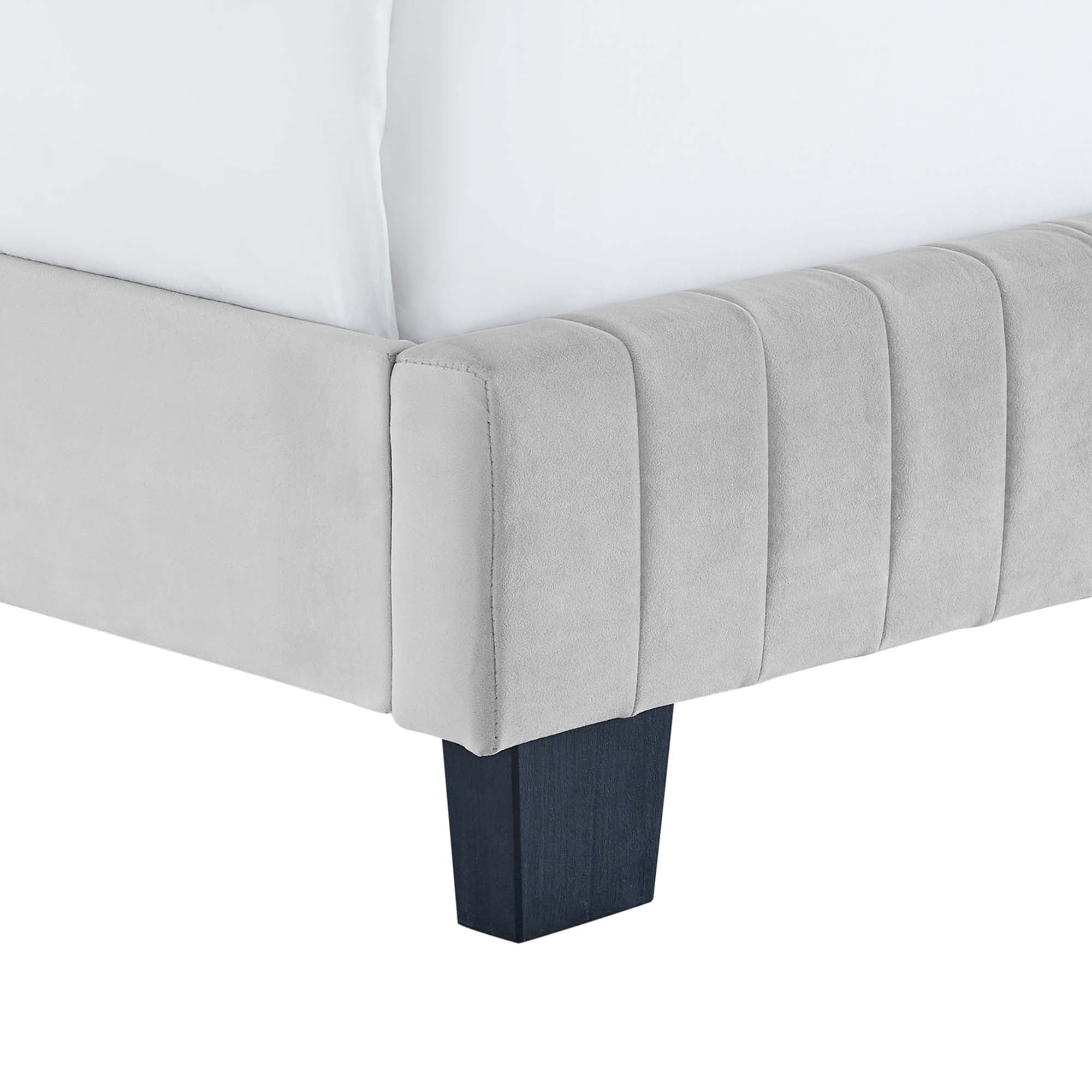 Channel Tufted Performance Velvet Bed - Image 19