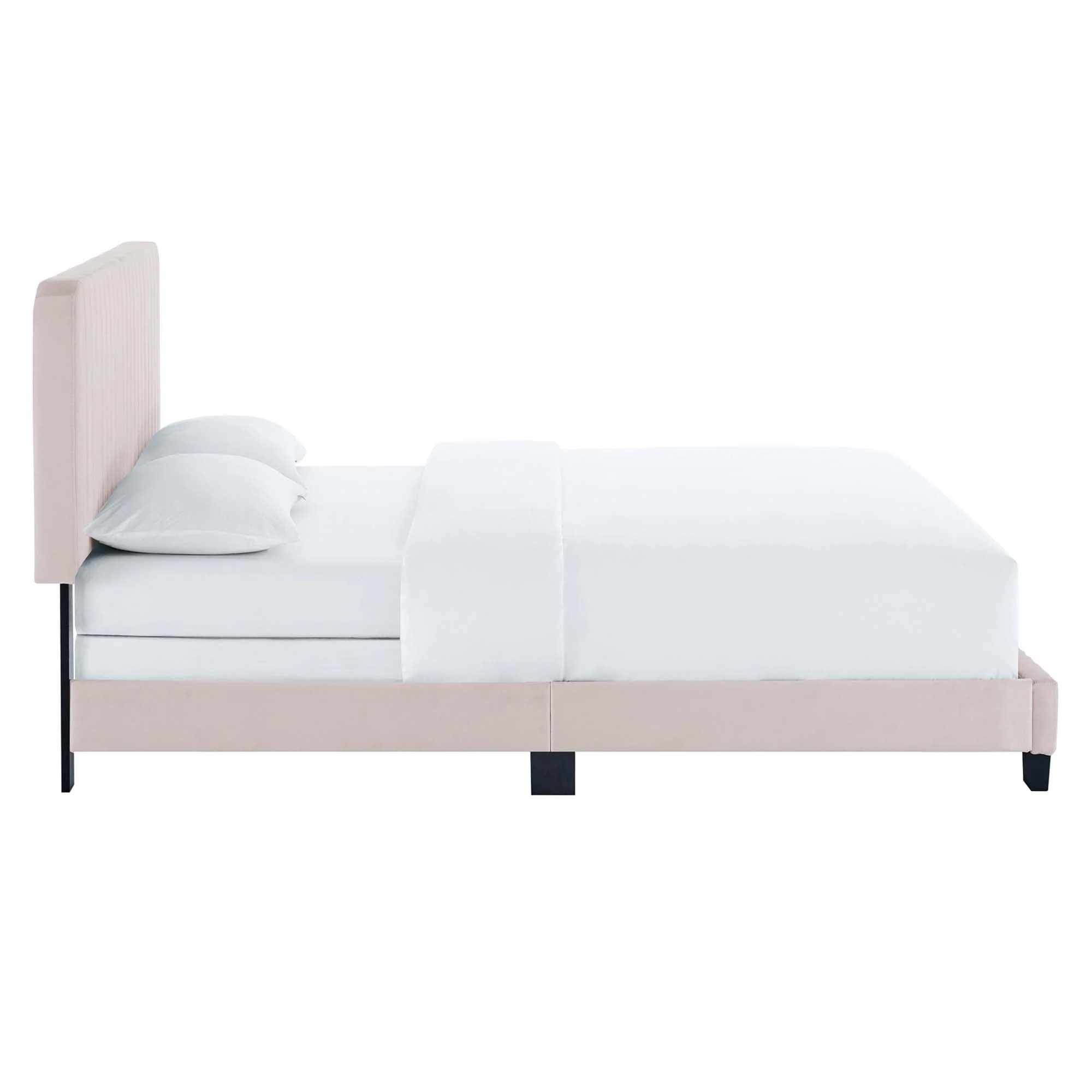 Channel Tufted Performance Velvet Bed - Image 58
