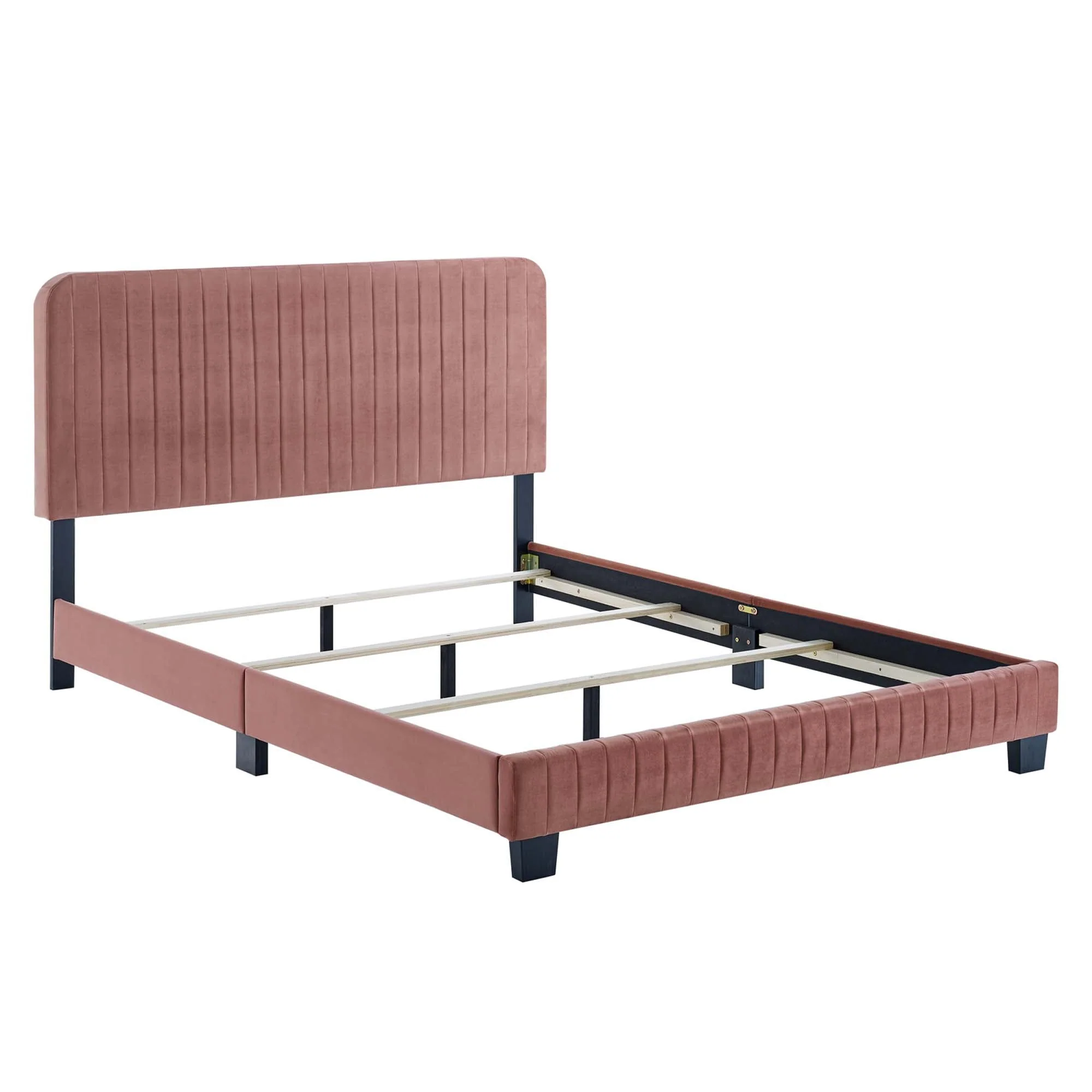 Channel Tufted Performance Velvet Bed - Image 62