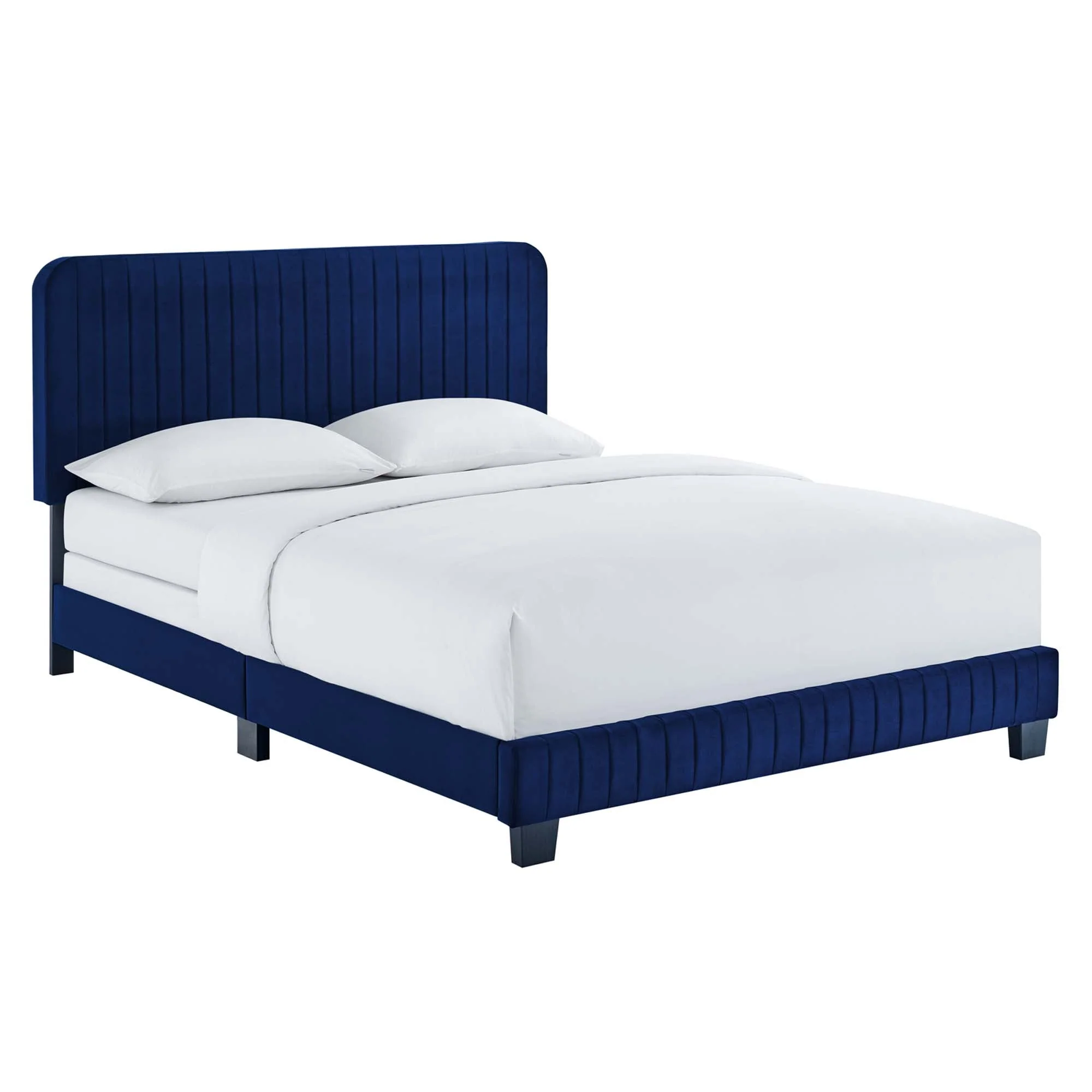 Channel Tufted Performance Velvet Bed - Image 91