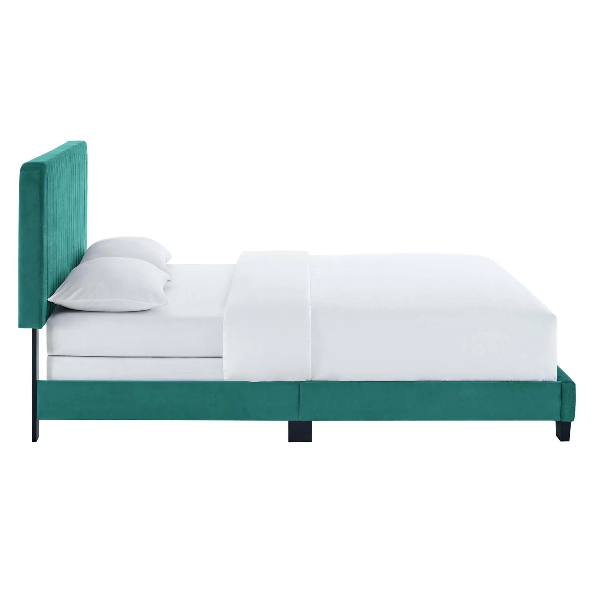 Channel Tufted Performance Velvet Bed - Image 98