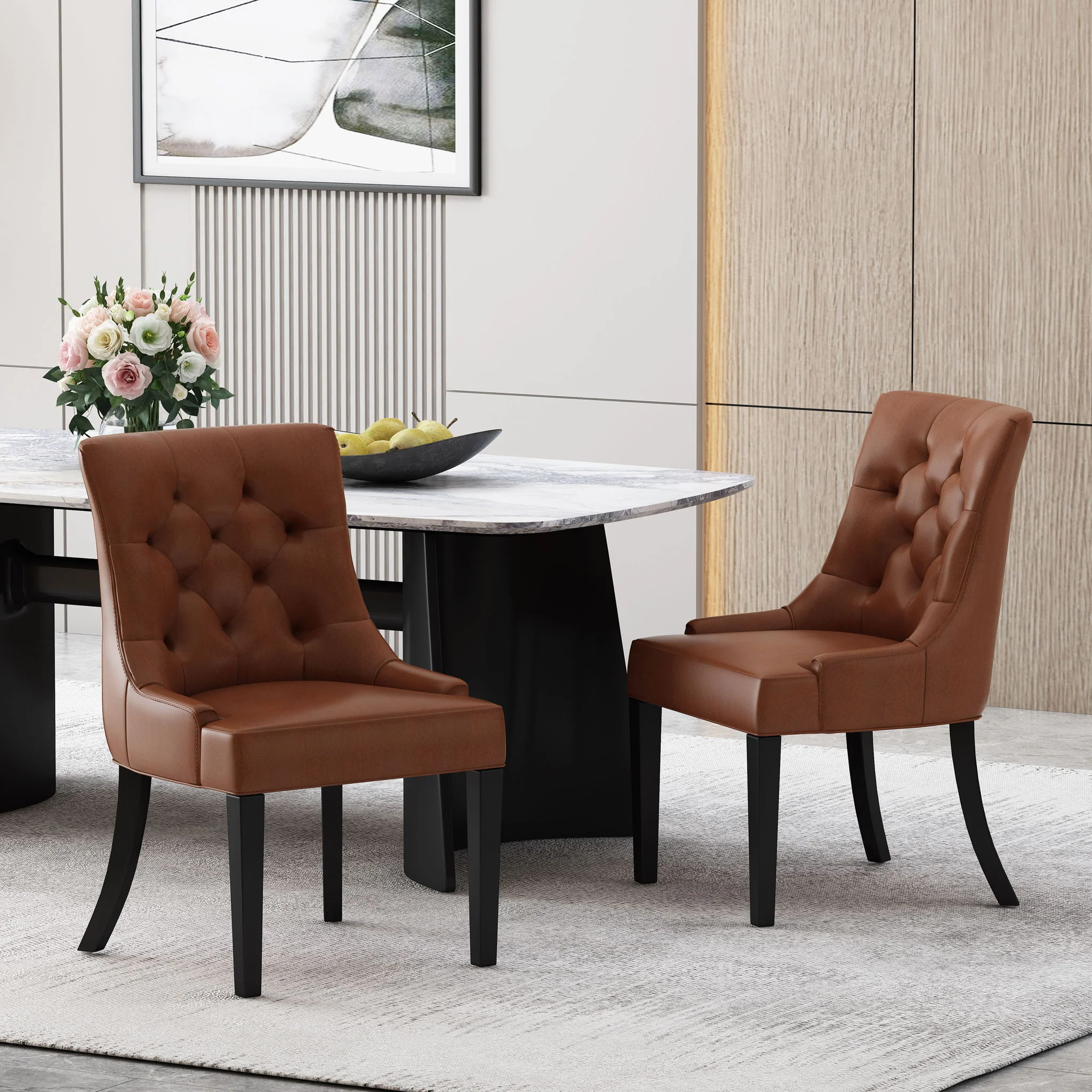 Cheney - Contemporary Dining Chair Tufted Upholstery (Set of 2) - Image 35