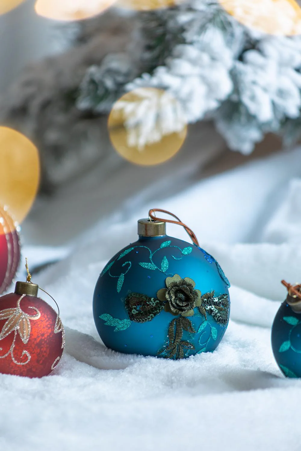 Christmas Ball Ornaments Glass Decorative Hanging Ball Christmas Tree - Image 14