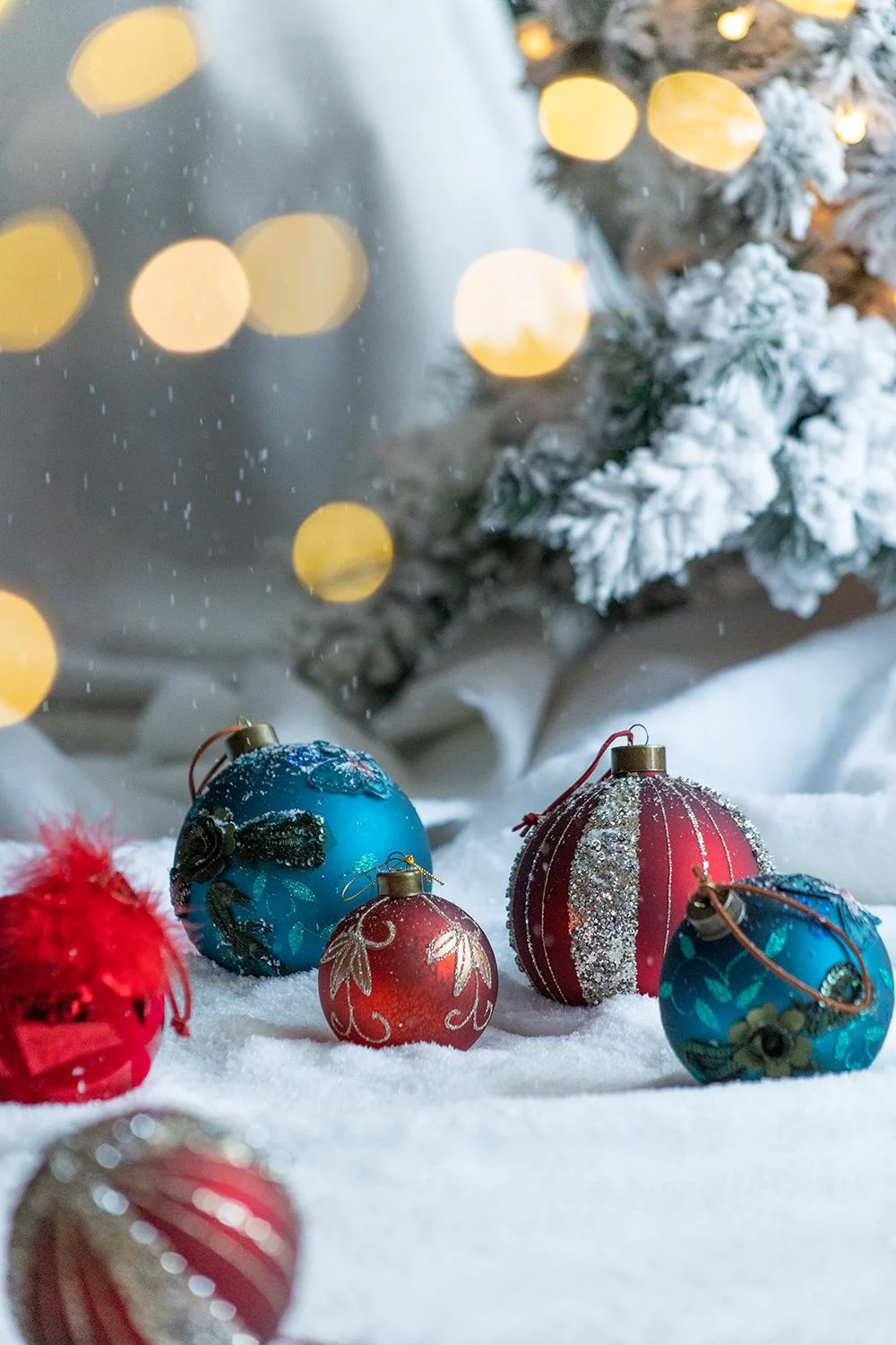 Christmas Ball Ornaments Glass Decorative Hanging Ball Christmas Tree - Image 5