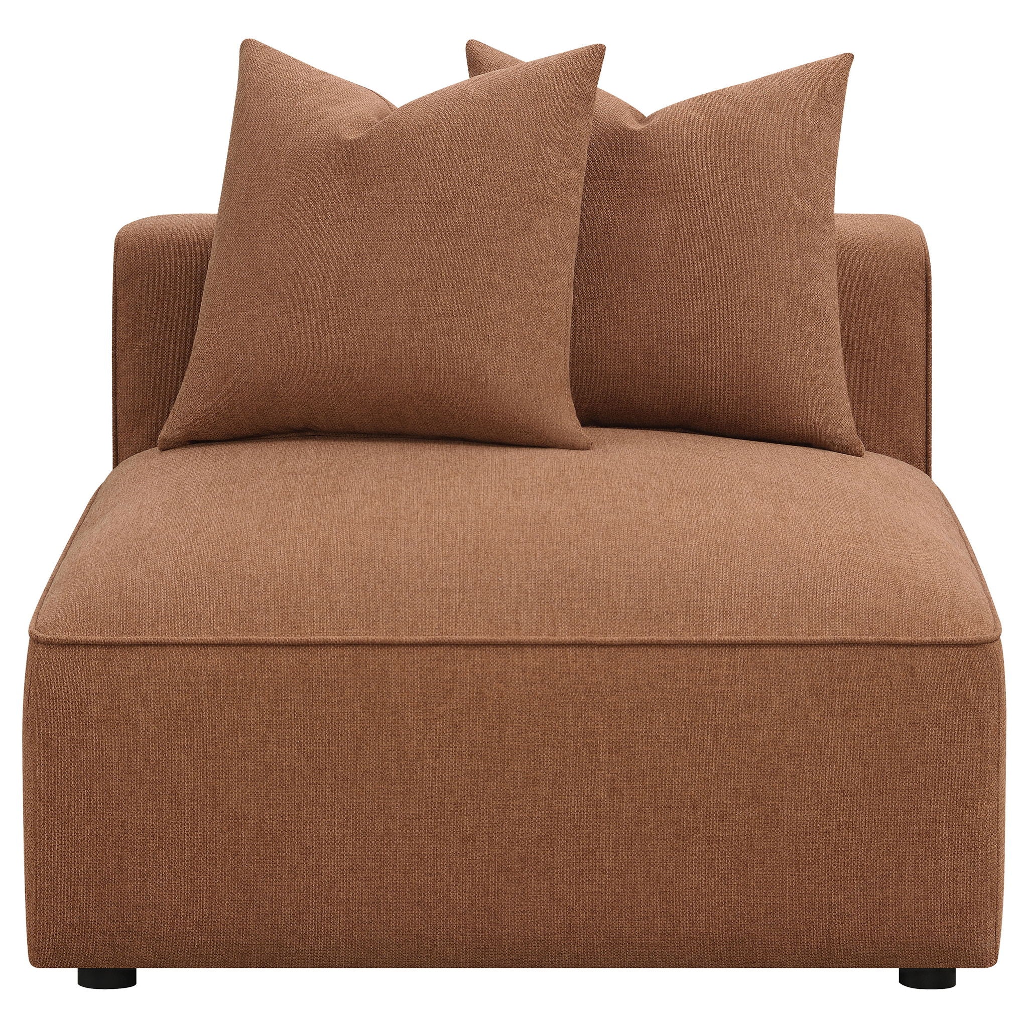 Colleen - Armless Chair With Pillows - Terracotta - Image 9