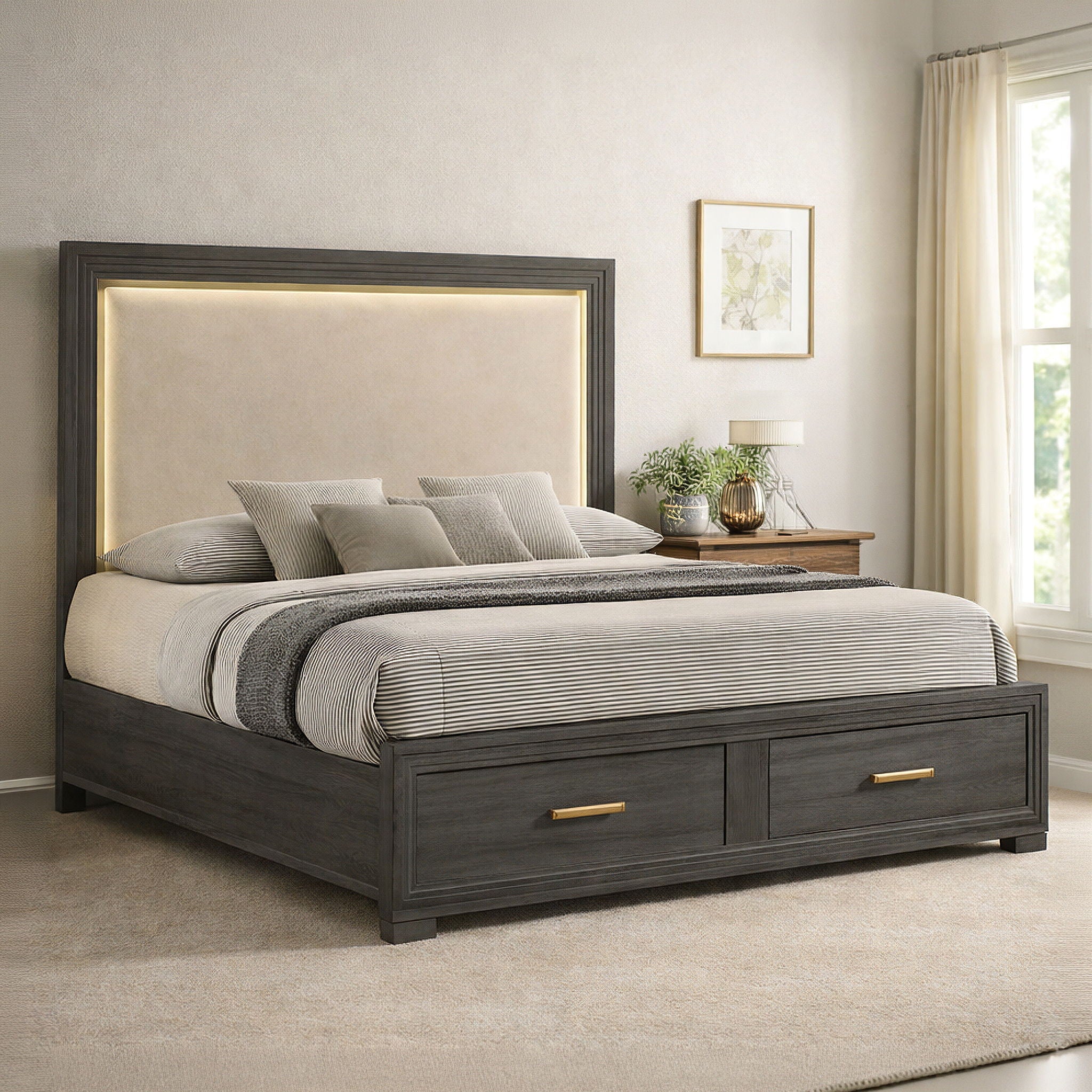 Colorado - Bedroom Set With Upholstered LED Headboard - Image 20