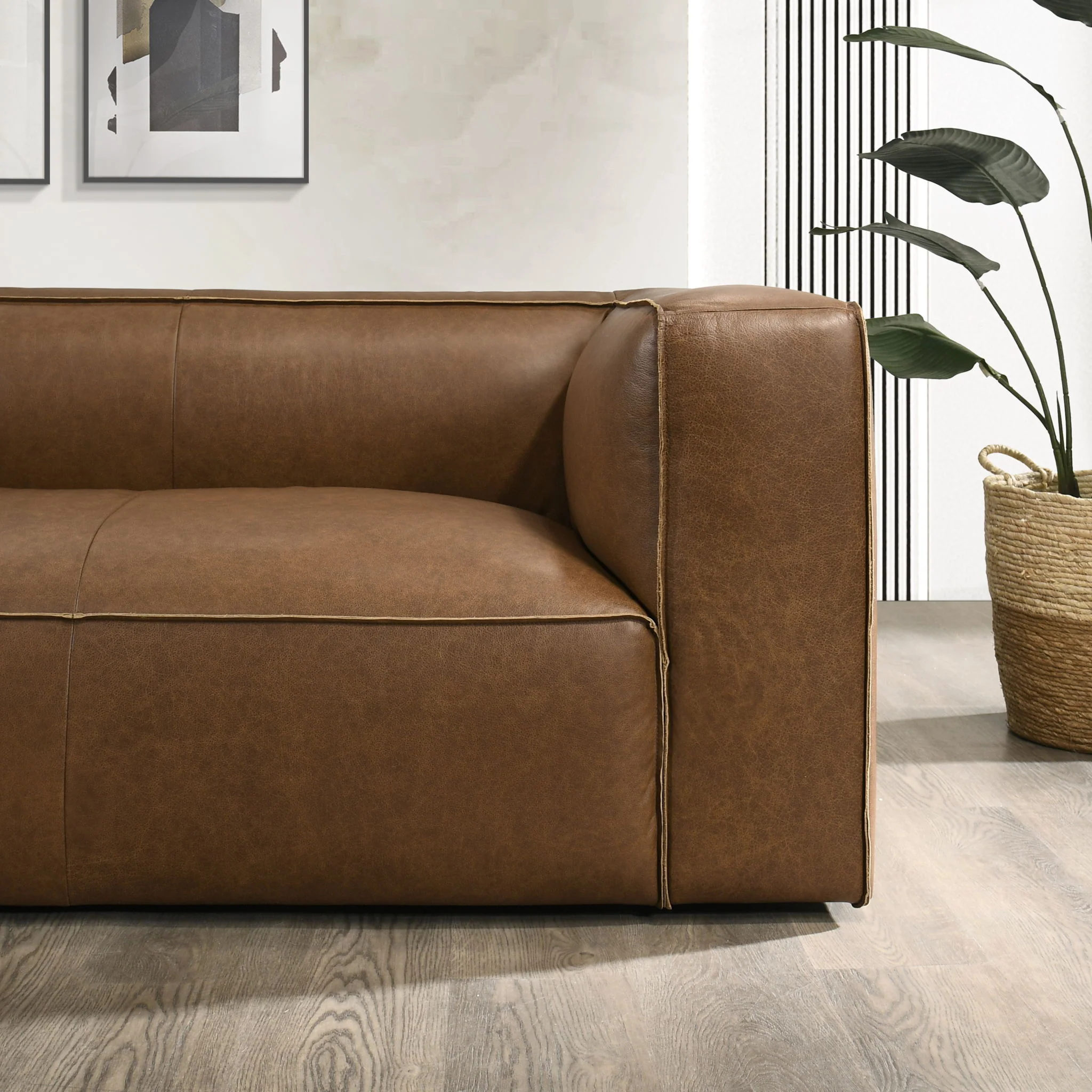 Colton - Sofa With Corner Blocked Frame - Tan - Image 7