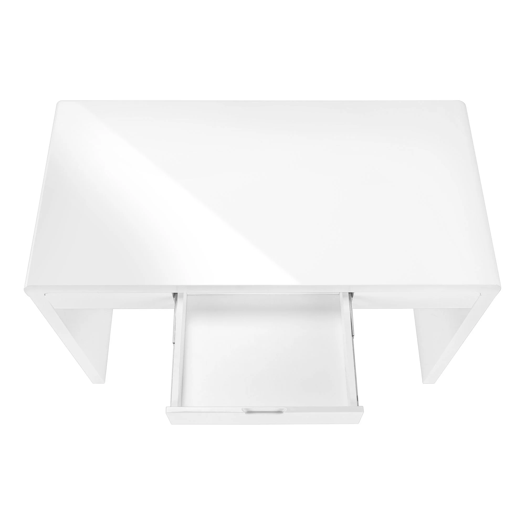 Computer Desk For Home Office, Storage Drawers, Contemporary & Modern - White - Image 2