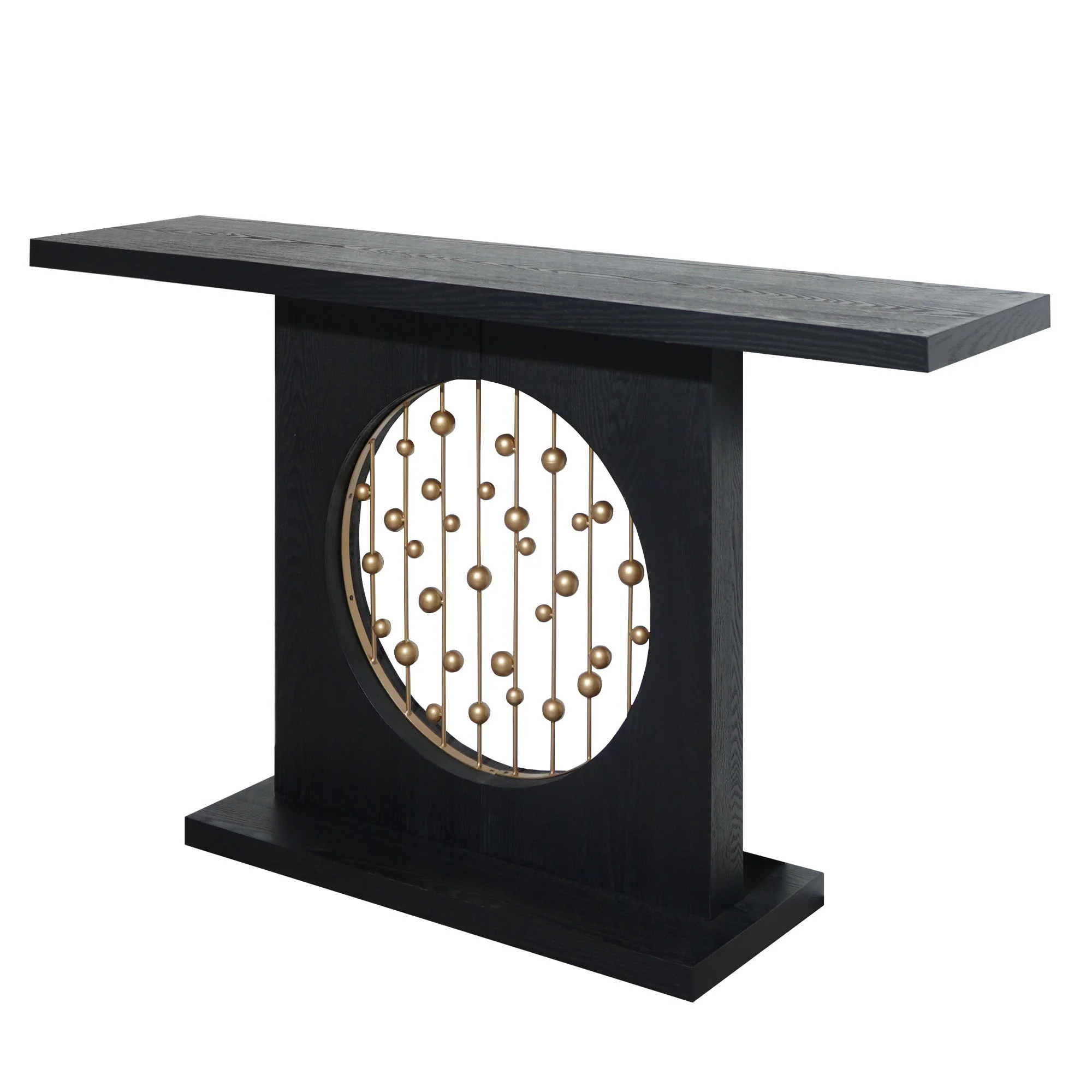 Console Table With Circular Art Decor For Living Room - Multi - Image 3