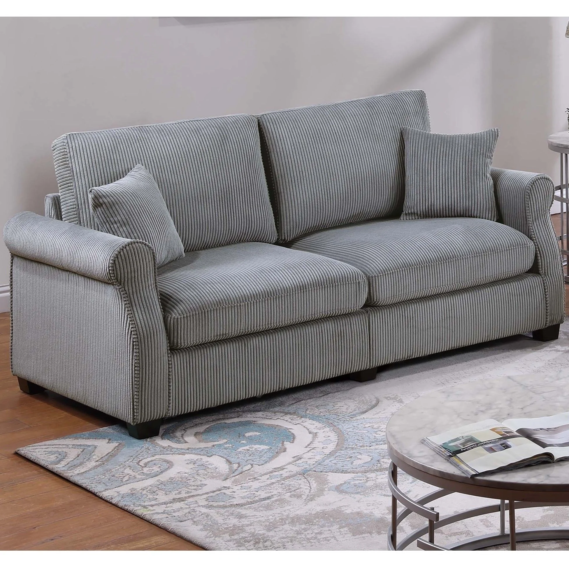 Contemporary 2 Piece Sofa Set With Matching Pillows - Image 17