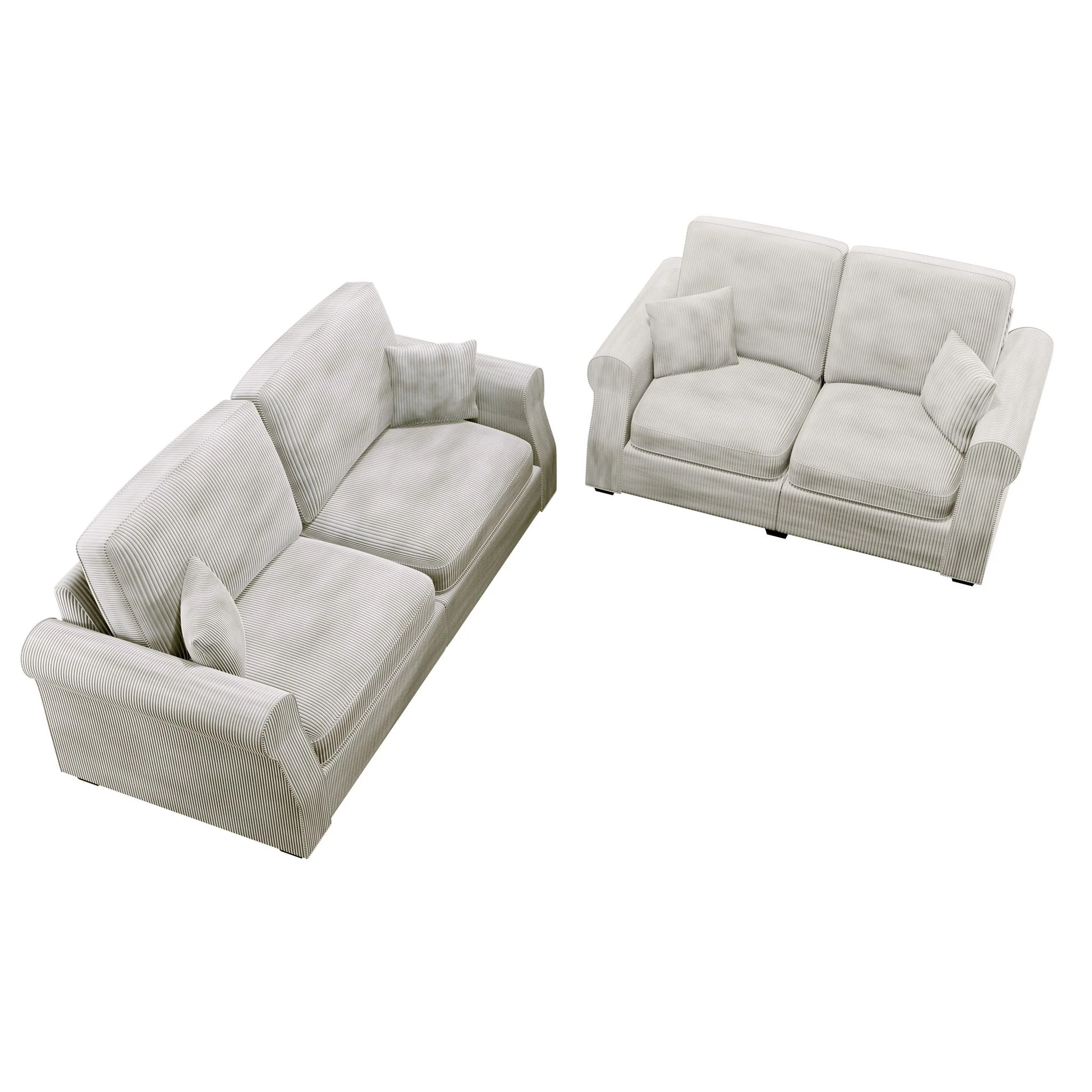 Contemporary 2 Piece Sofa Set With Matching Pillows - Image 22