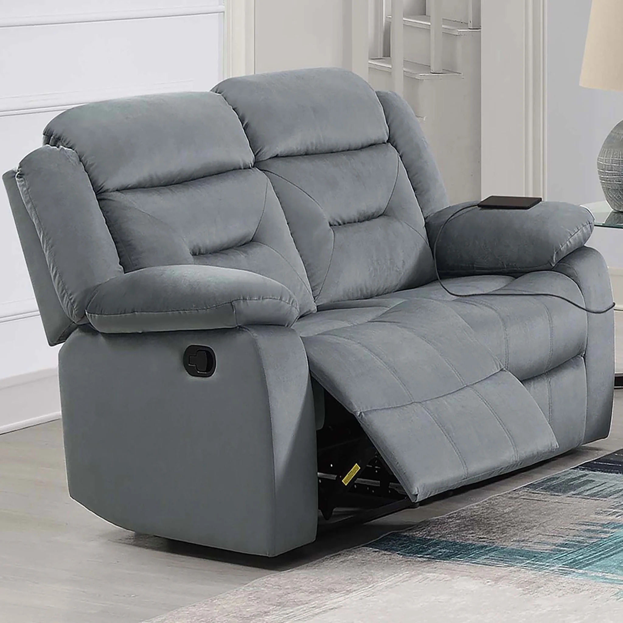 Contemporary Living Room Set With Pillow Arms And Headrest Support - Image 33