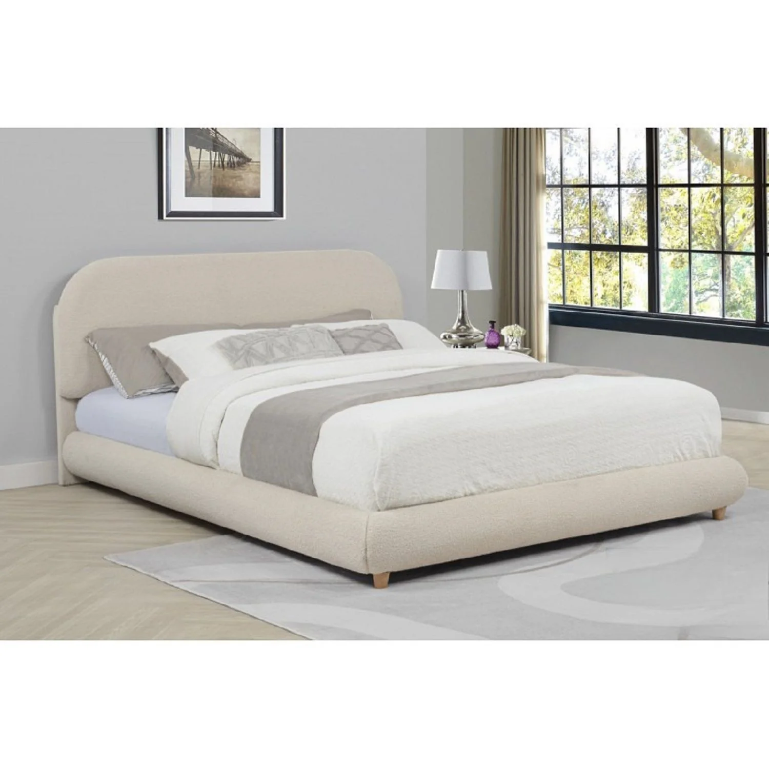 Contemporary Low-Profile Platform Bed - Image 4