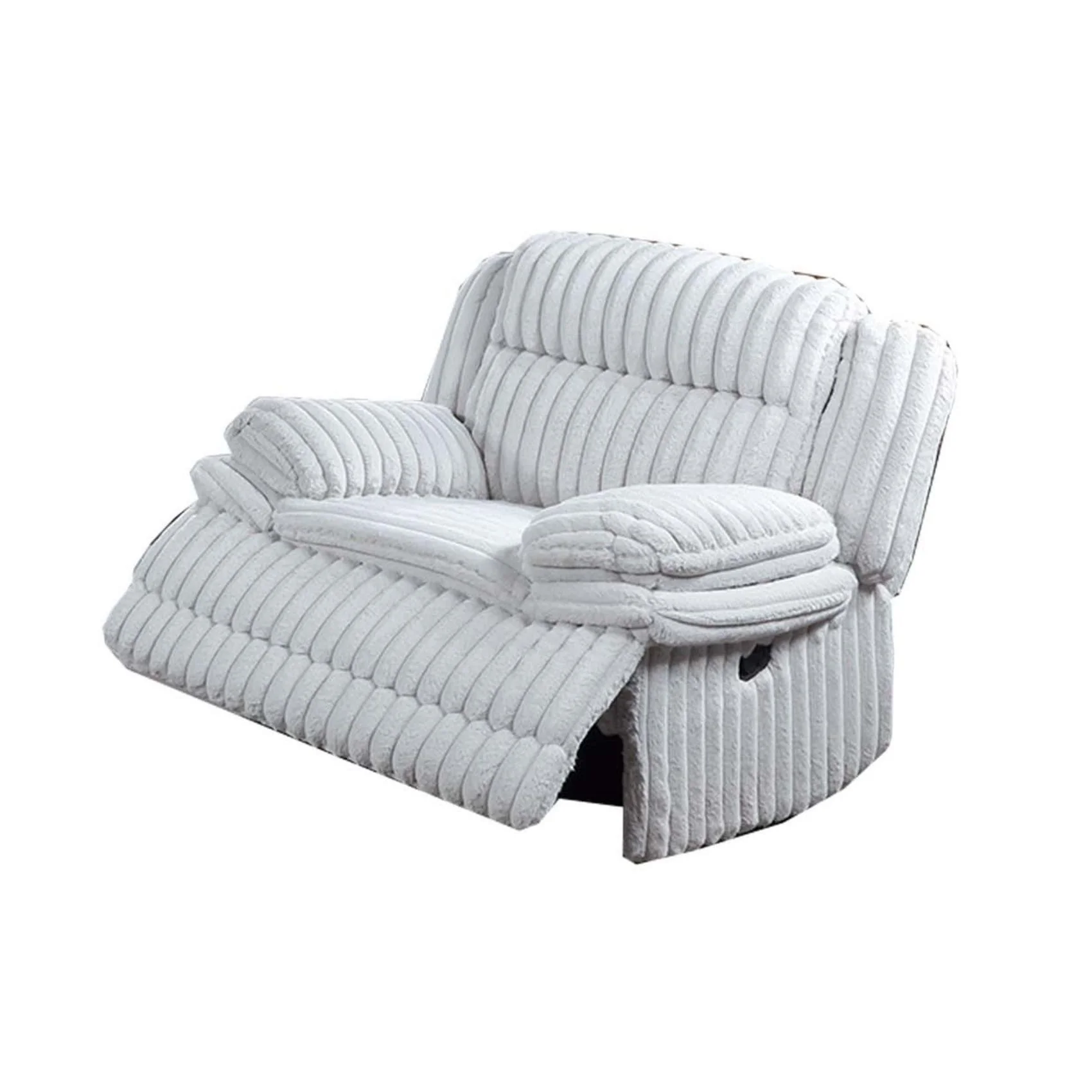 Contemporary Manual Motion Glider Recliner Chair With Padded Armrests And Smooth Rocking Function - Image 14