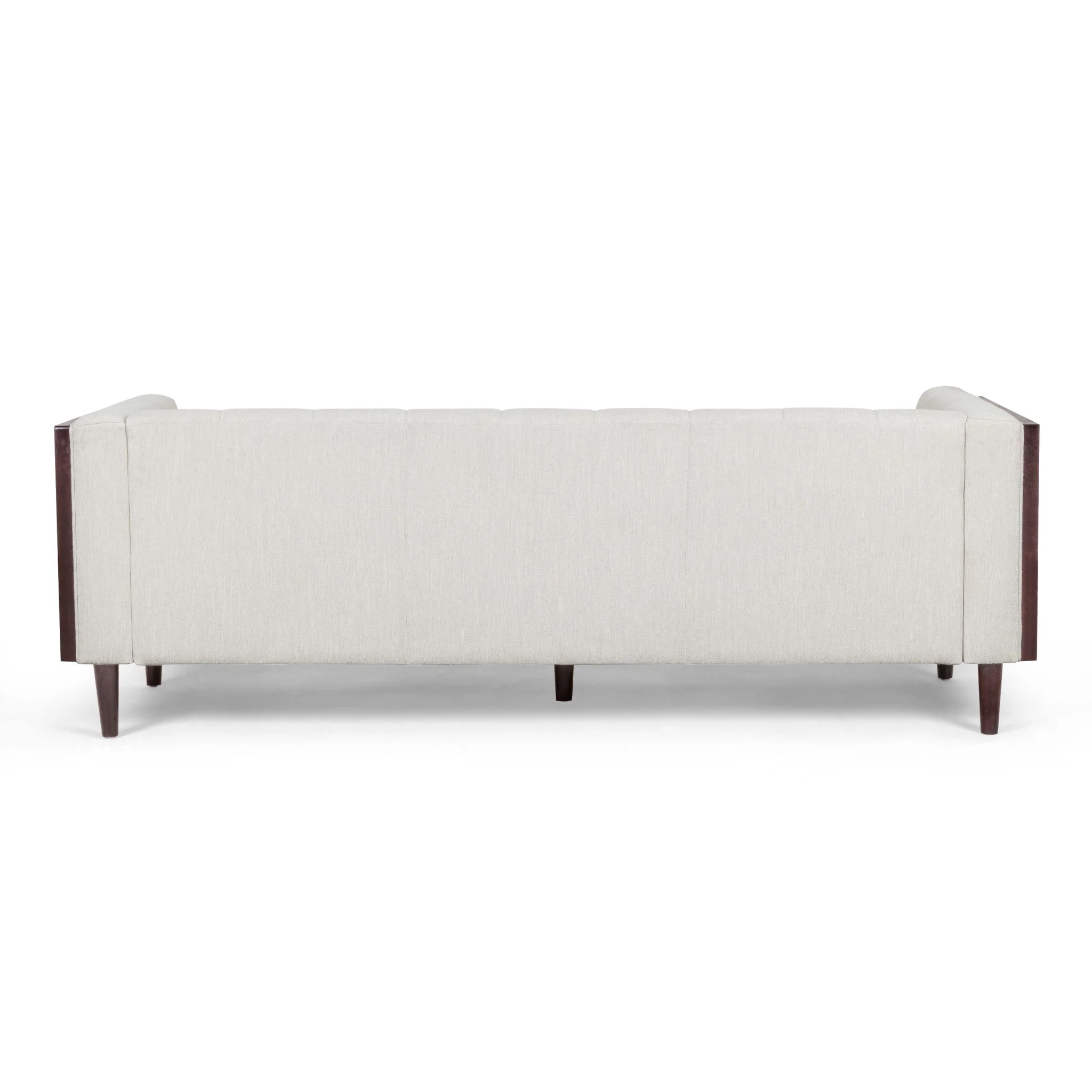 Contemporary Mid-Century Charm 3 Seater Sofa With Button Tufted Waffle Stitching - Image 12