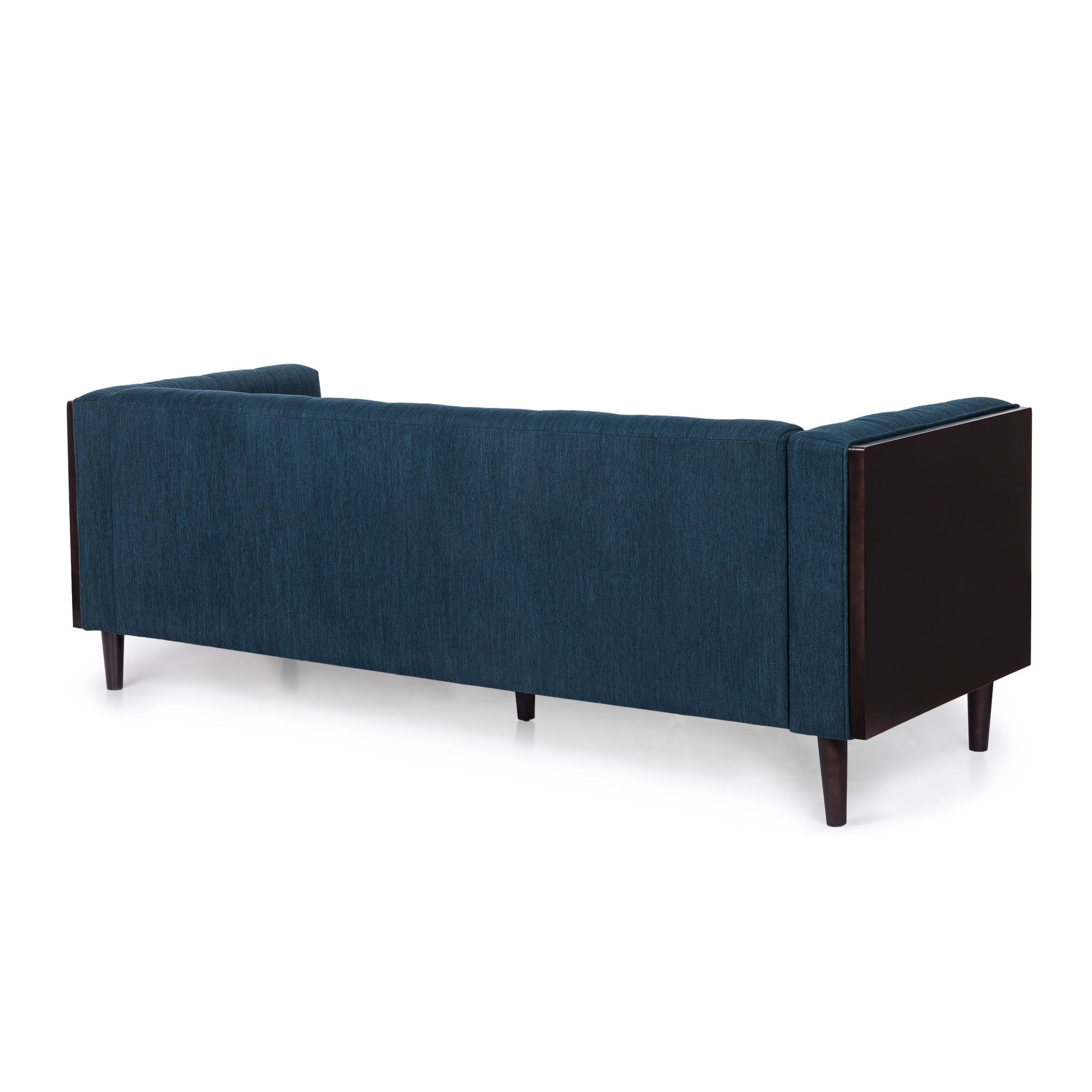 Contemporary Mid-Century Charm 3 Seater Sofa With Button Tufted Waffle Stitching - Image 14
