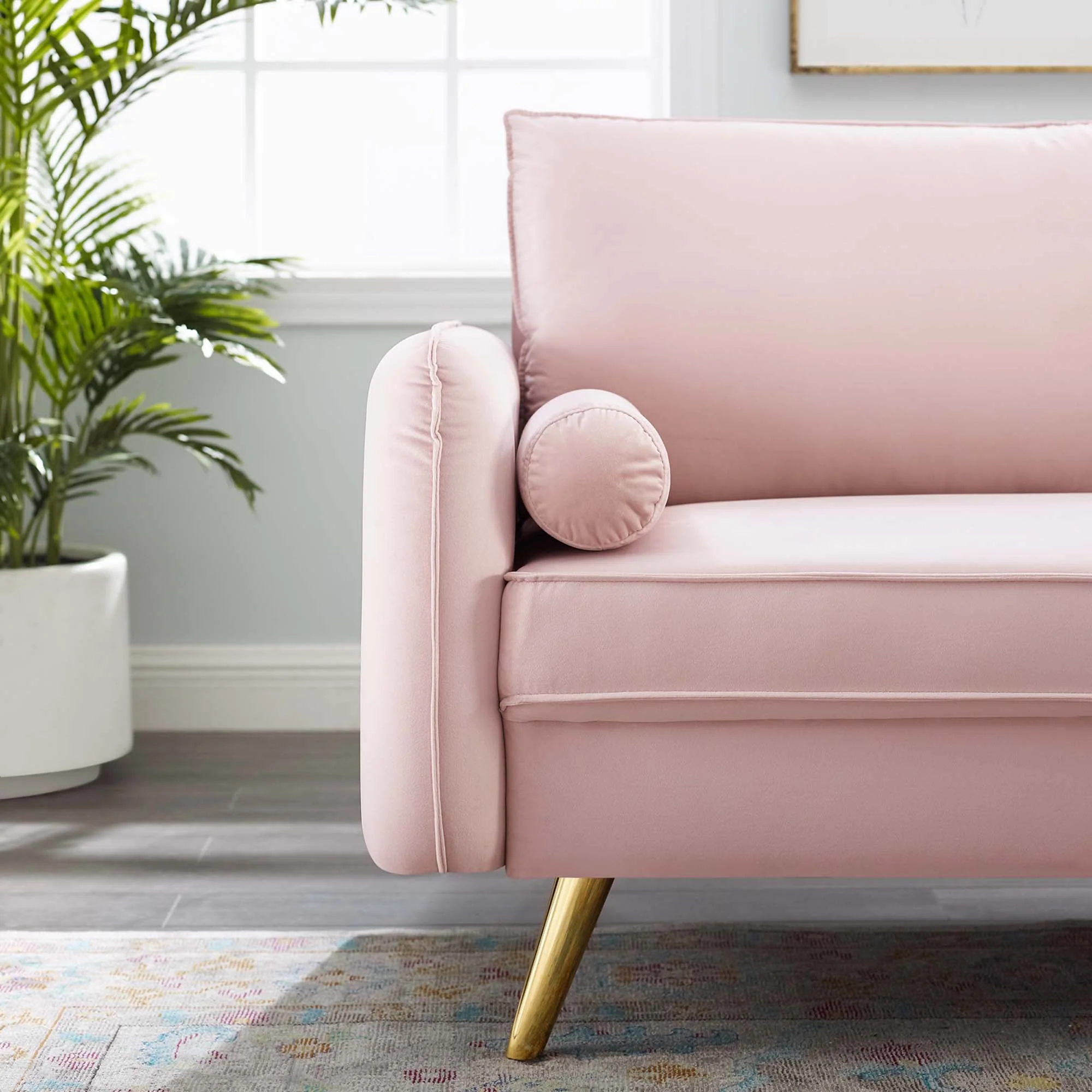Contemporary Modern Performance Velvet Sofa - Image 34