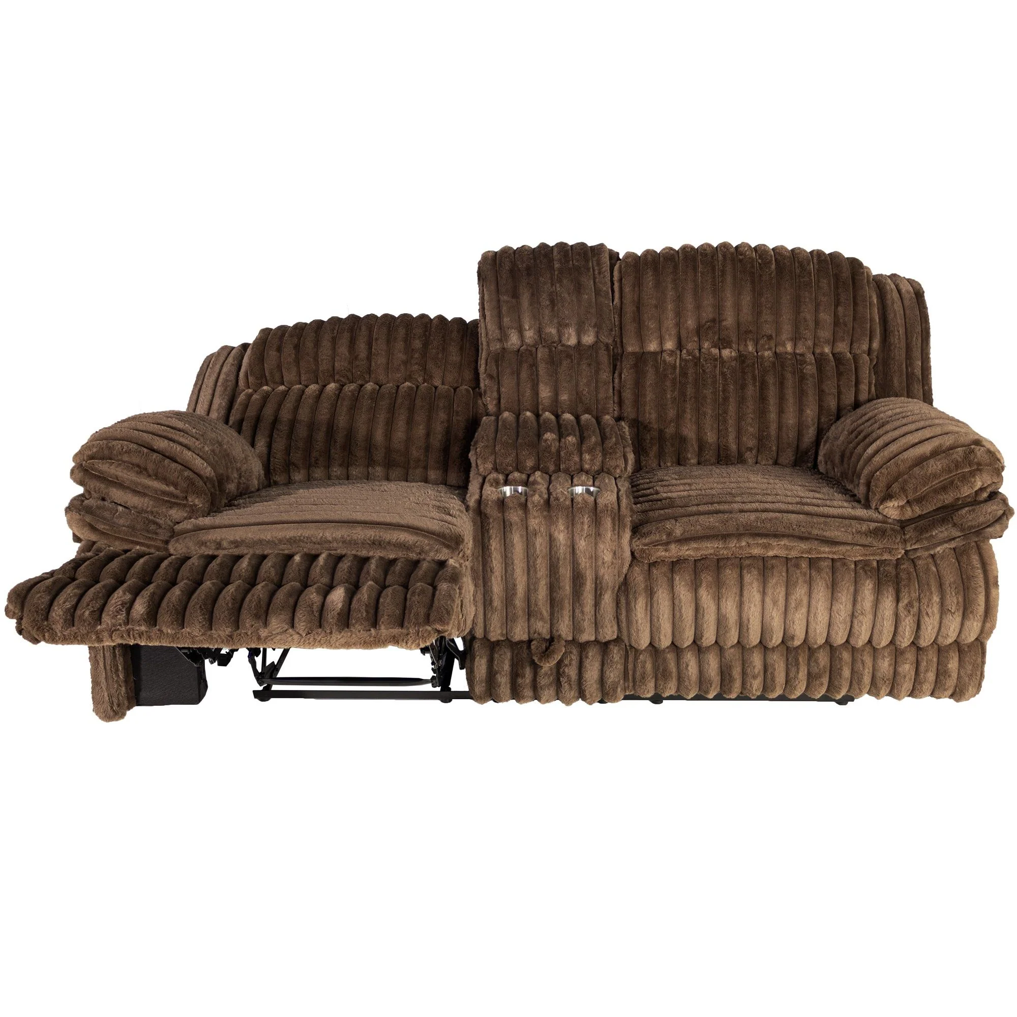 Contemporary Motion Loveseat With Console Storage - Image 10