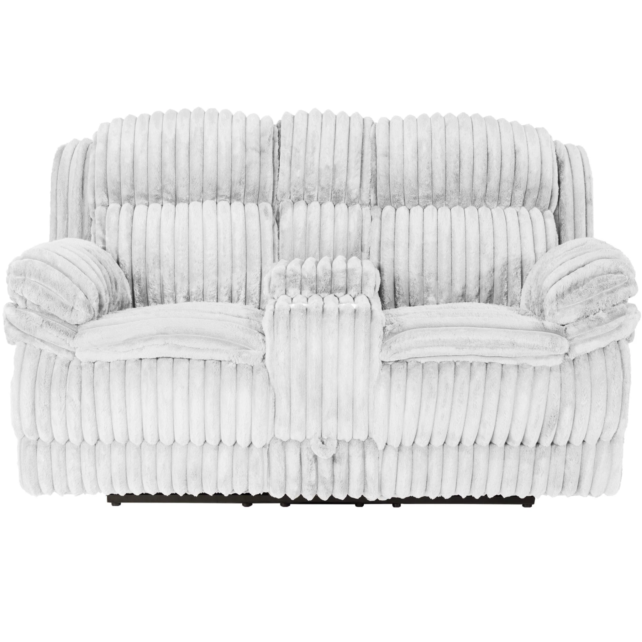 Contemporary Motion Loveseat With Console Storage - Image 14