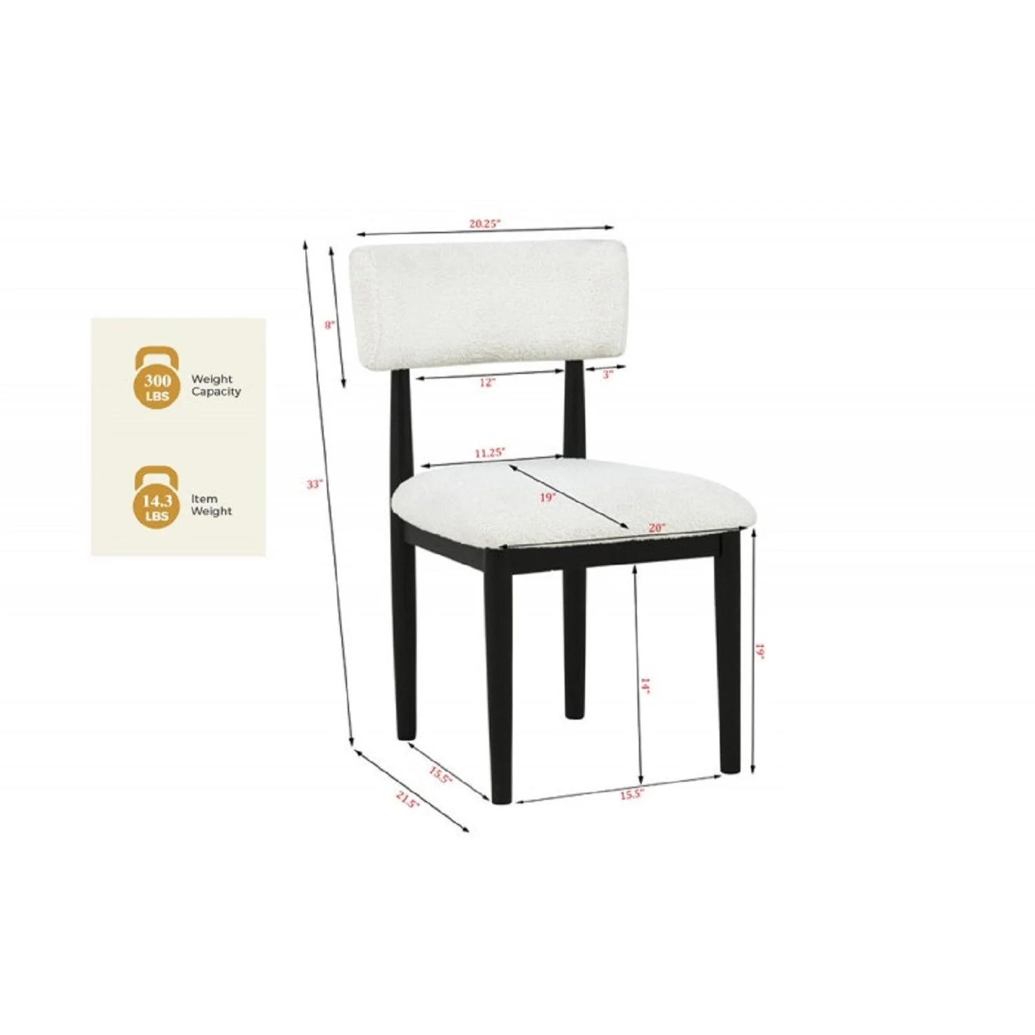 Contemporary Upholstered Dining Chairs (Set of 2) - Image 8