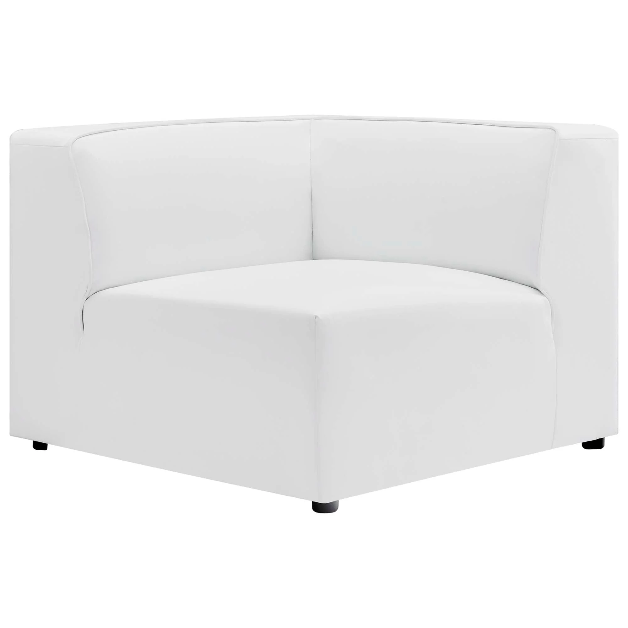 Contemporary Vegan Leather Modular Corner Chair - 37 Inch - Image 13
