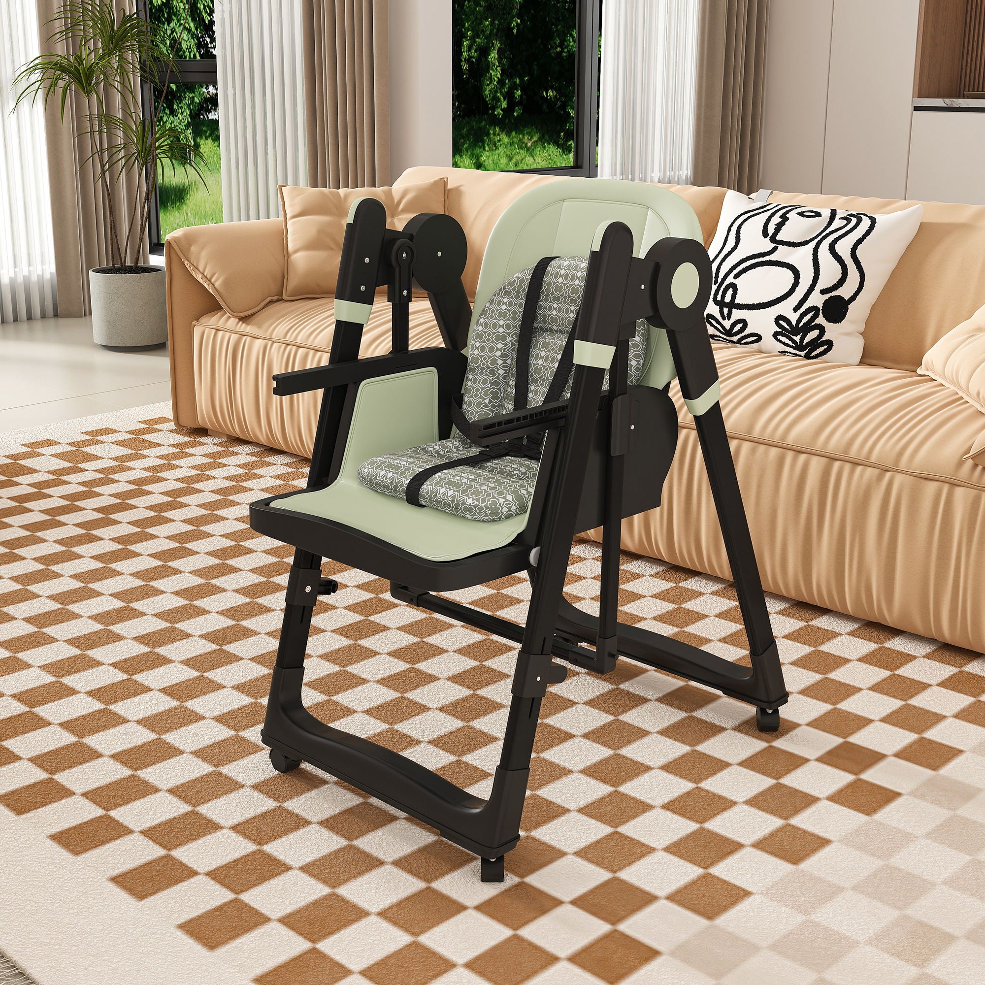 Convertible Baby High Chair To Rocker With 5 Point Harness - Image 27