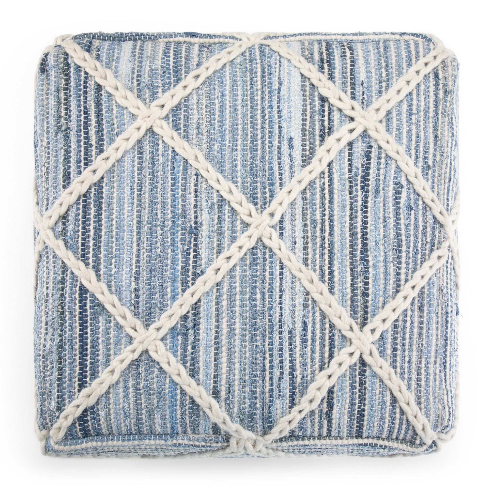 Cowan - Handcrafted Square Pouf - Image 2
