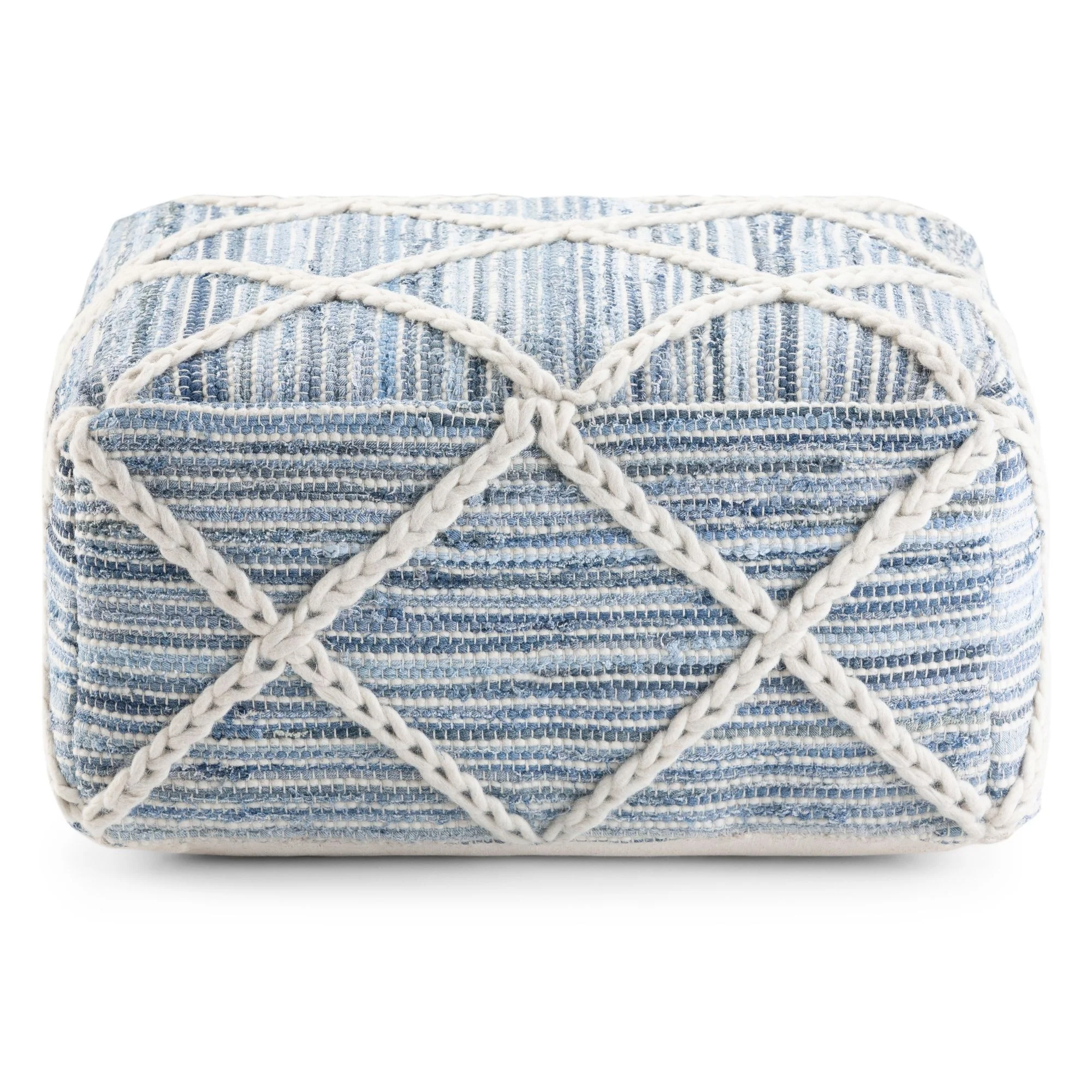 Cowan - Handcrafted Square Pouf - Image 3