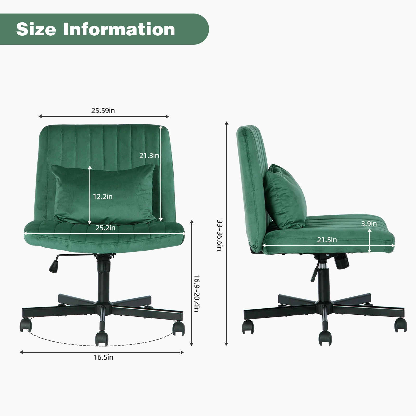 Criss Cross Office Chair With Adjustable Height, Ergonomic Design - Image 21