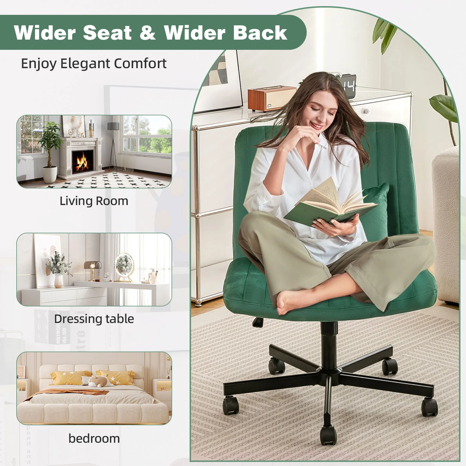 Criss Cross Office Chair With Adjustable Height, Ergonomic Design - Image 33