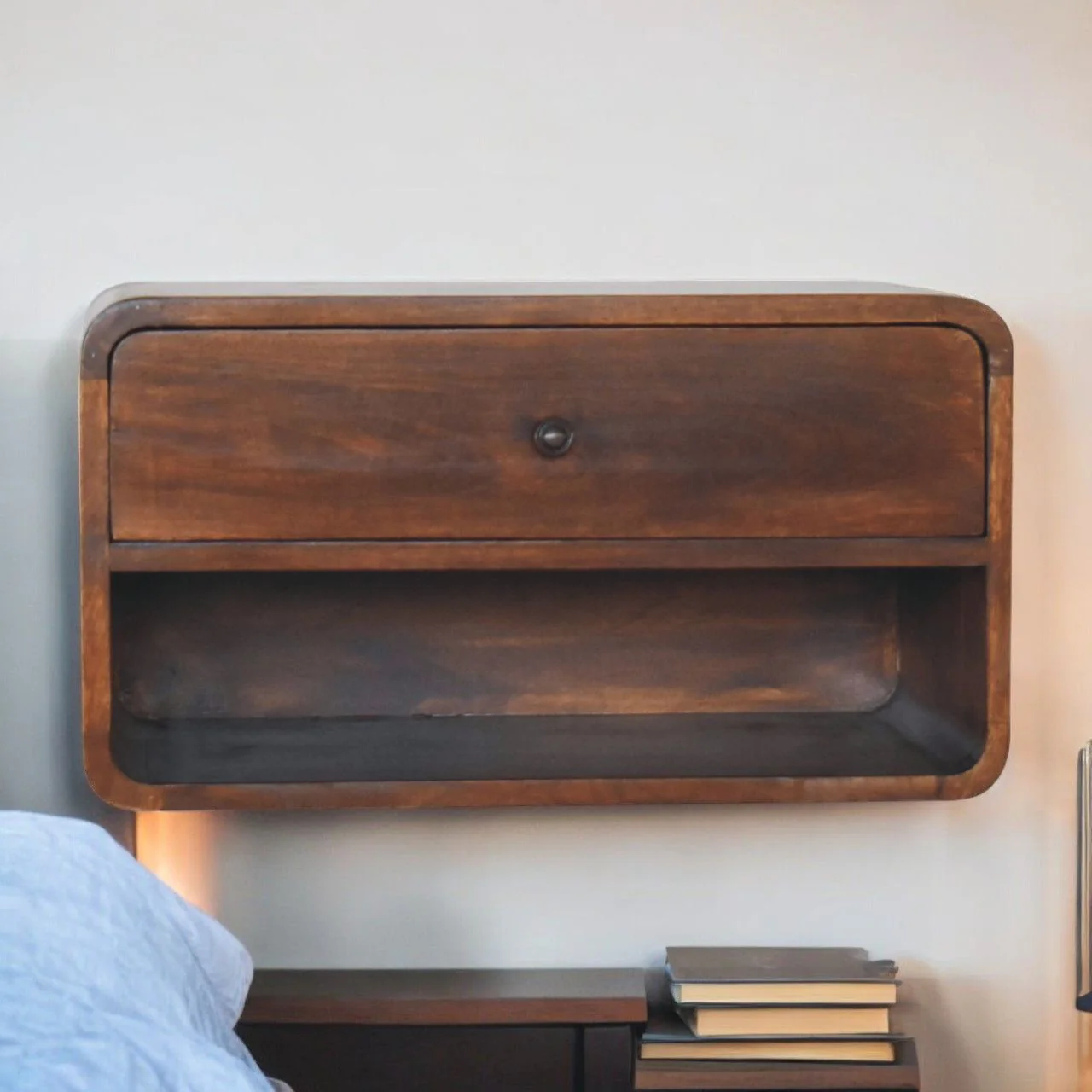 Curve Upper Slot Floating Nightstand - Image 2